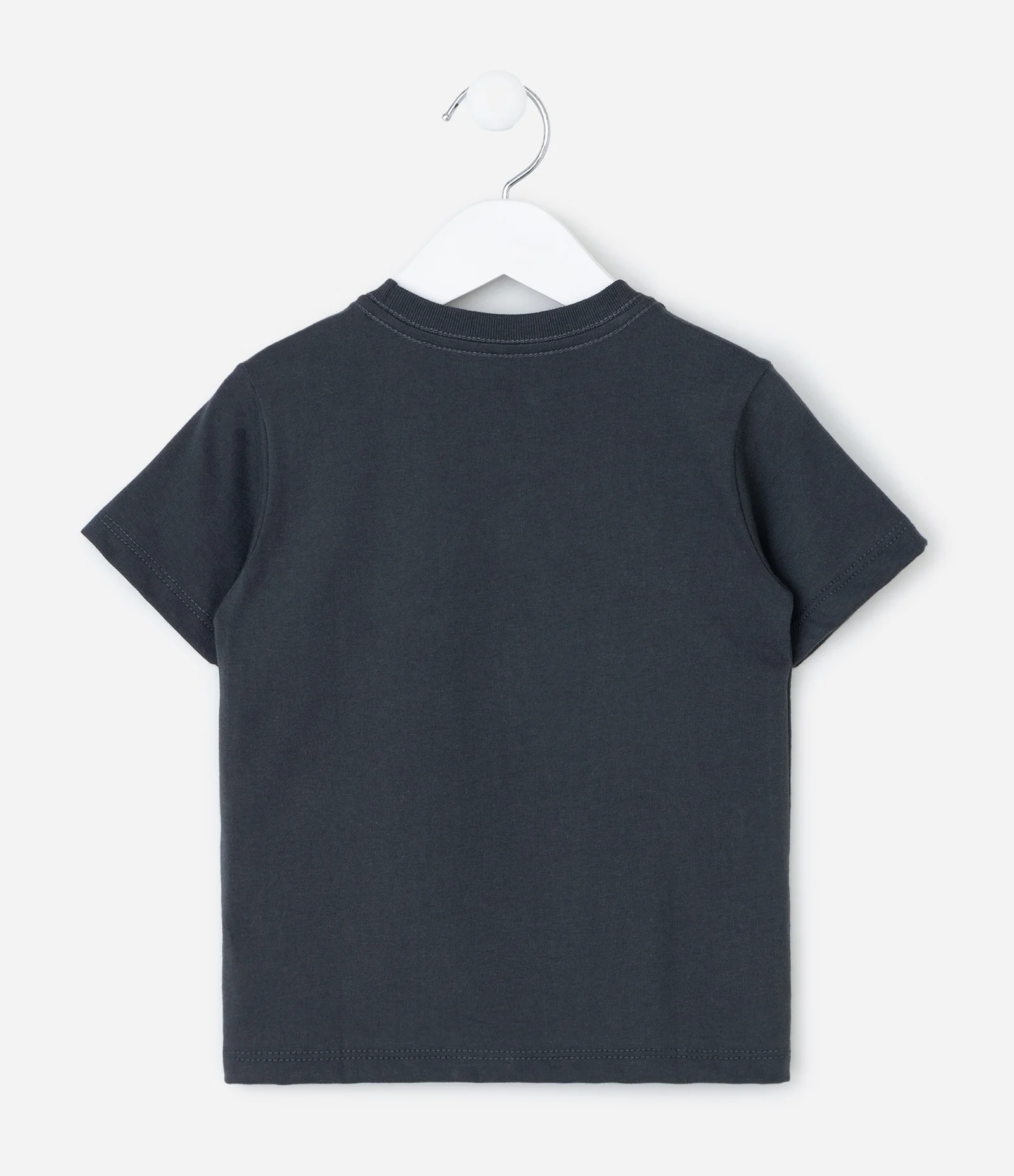 Camiseta Infantil Manga Curta com Estampa Tratores – Tam 1 a 5/6 Anos Cinza Chumbo 2