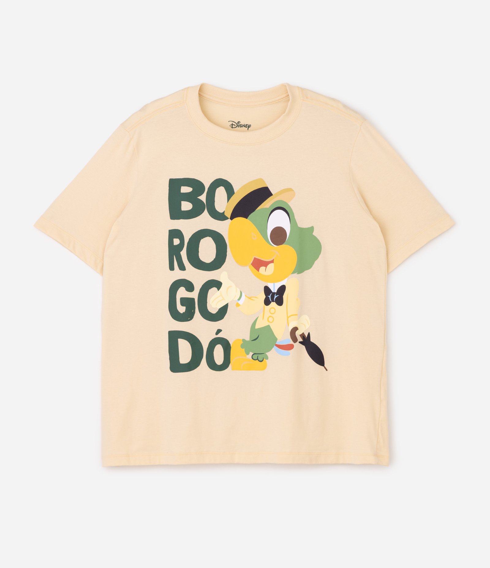 Camiseta Alongada com Estampa Zé Carioca Borogodó Curve & Plus Size Bege 4
