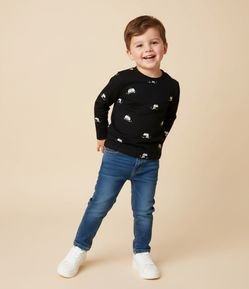 Camiseta Infantil com Estampa de Carrinhos de Polícia – Tam 1 a 6 Anos