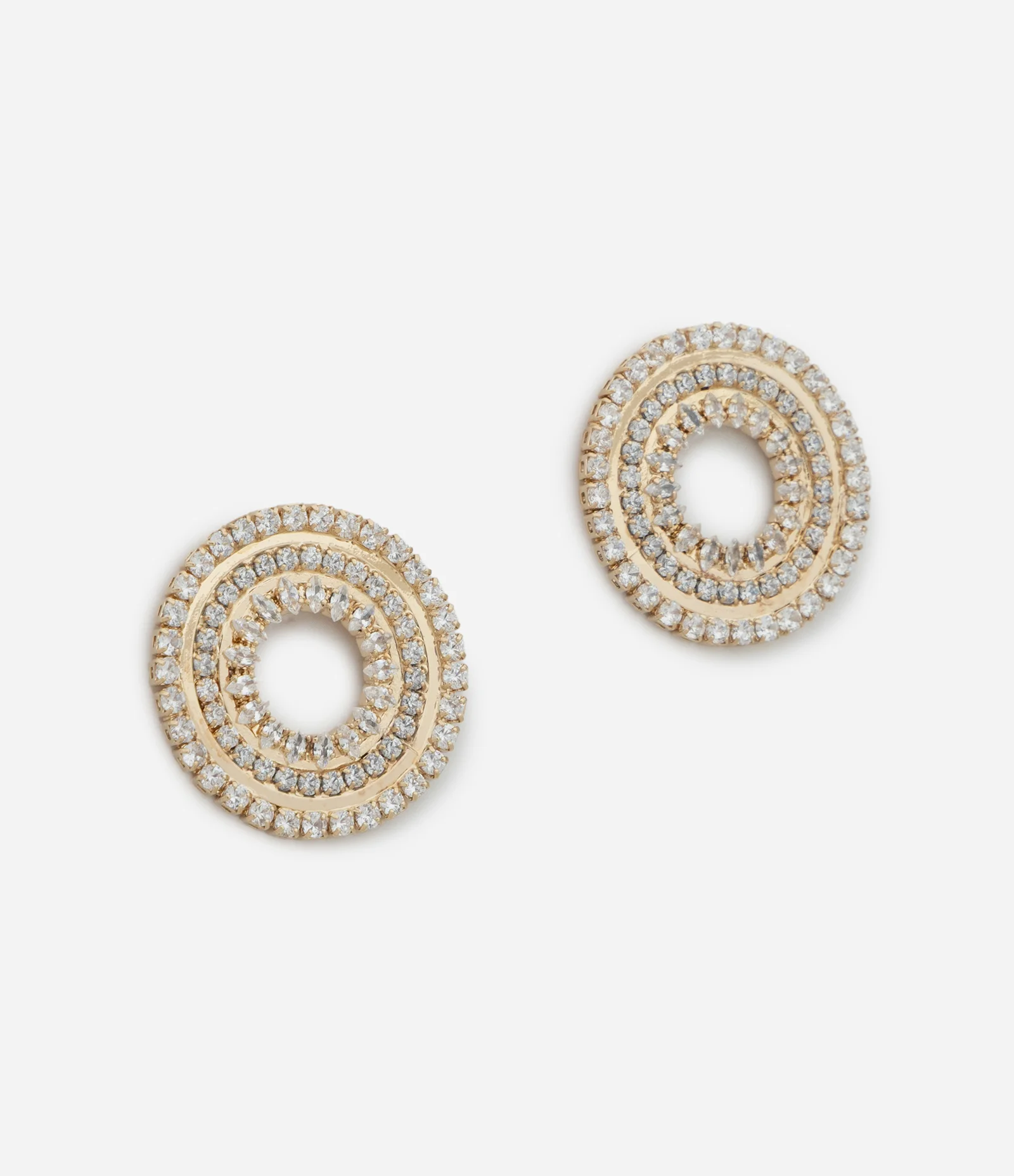 Brinco Botão Pequeno com Brilho Dourado 1