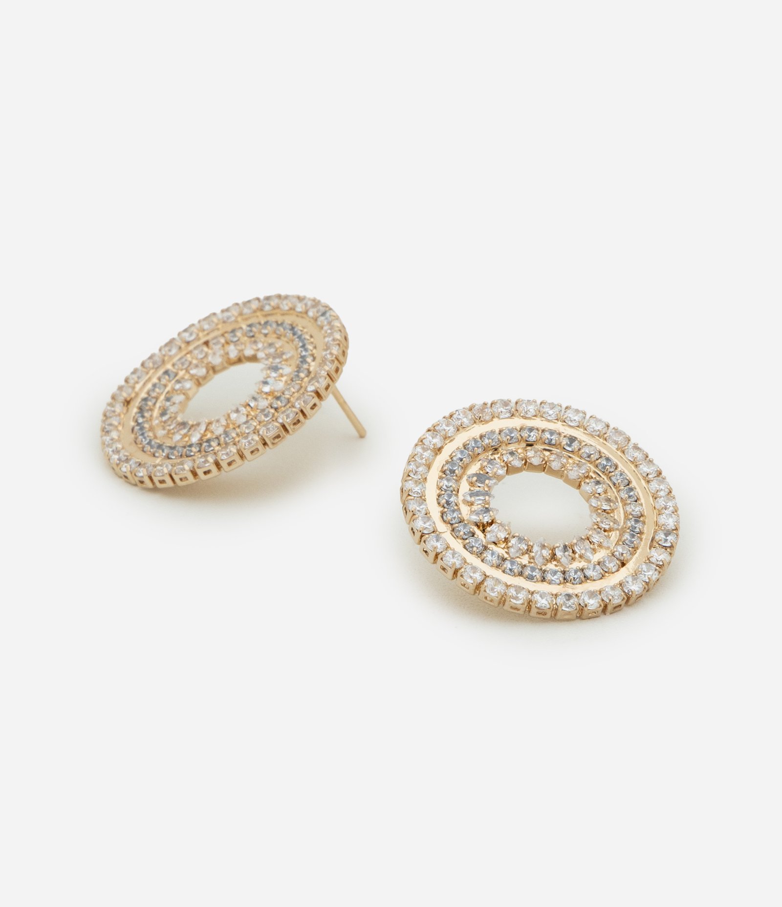 Brinco Botão Pequeno com Brilho Dourado 2