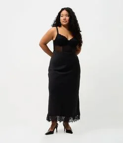 Sutiã Corset em Tule com Renda Curve & Plus Size
