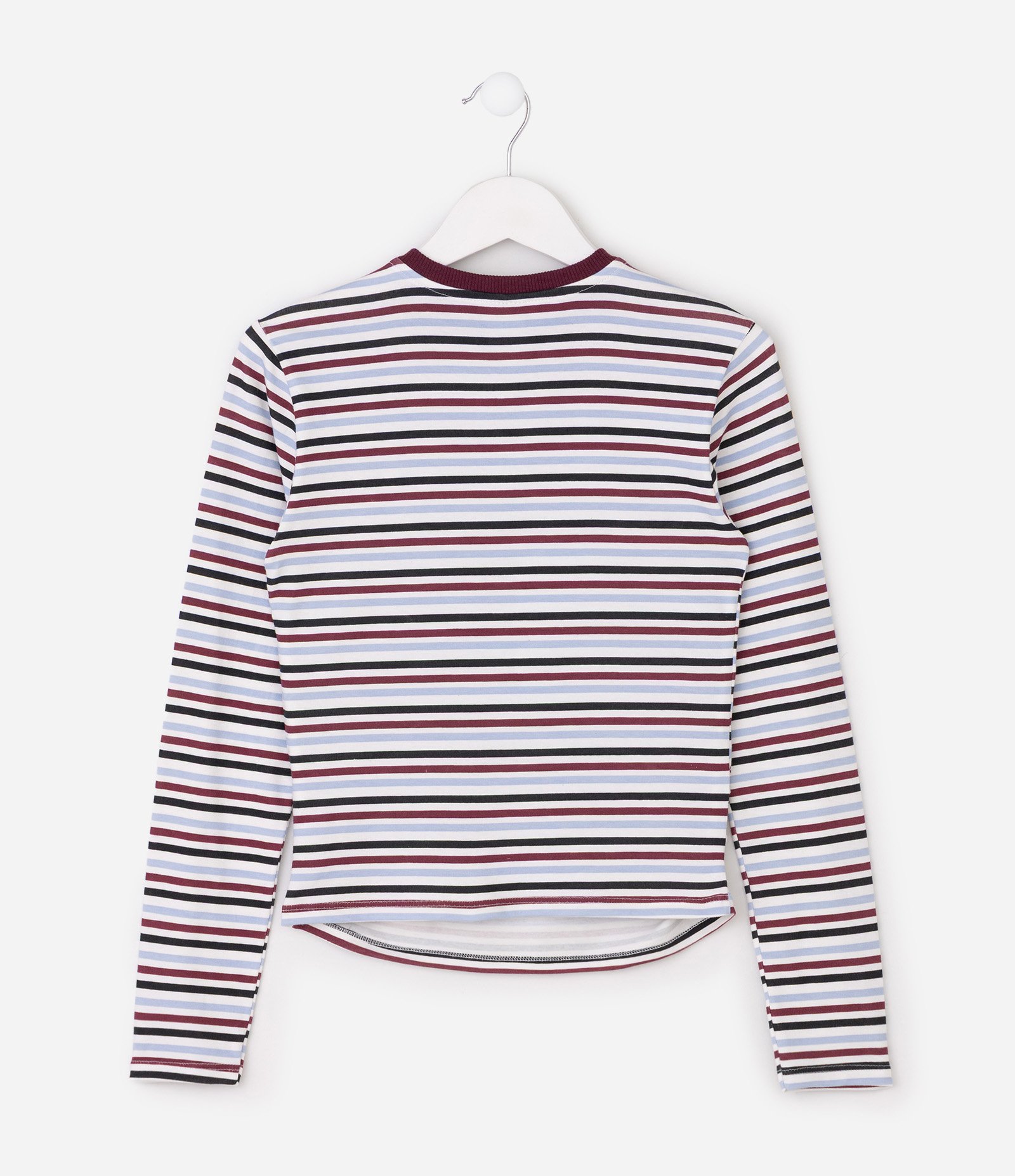 Blusa Infantil Slim Listrada com Drapeado – Tam 5 a 16 Anos Listrado 2