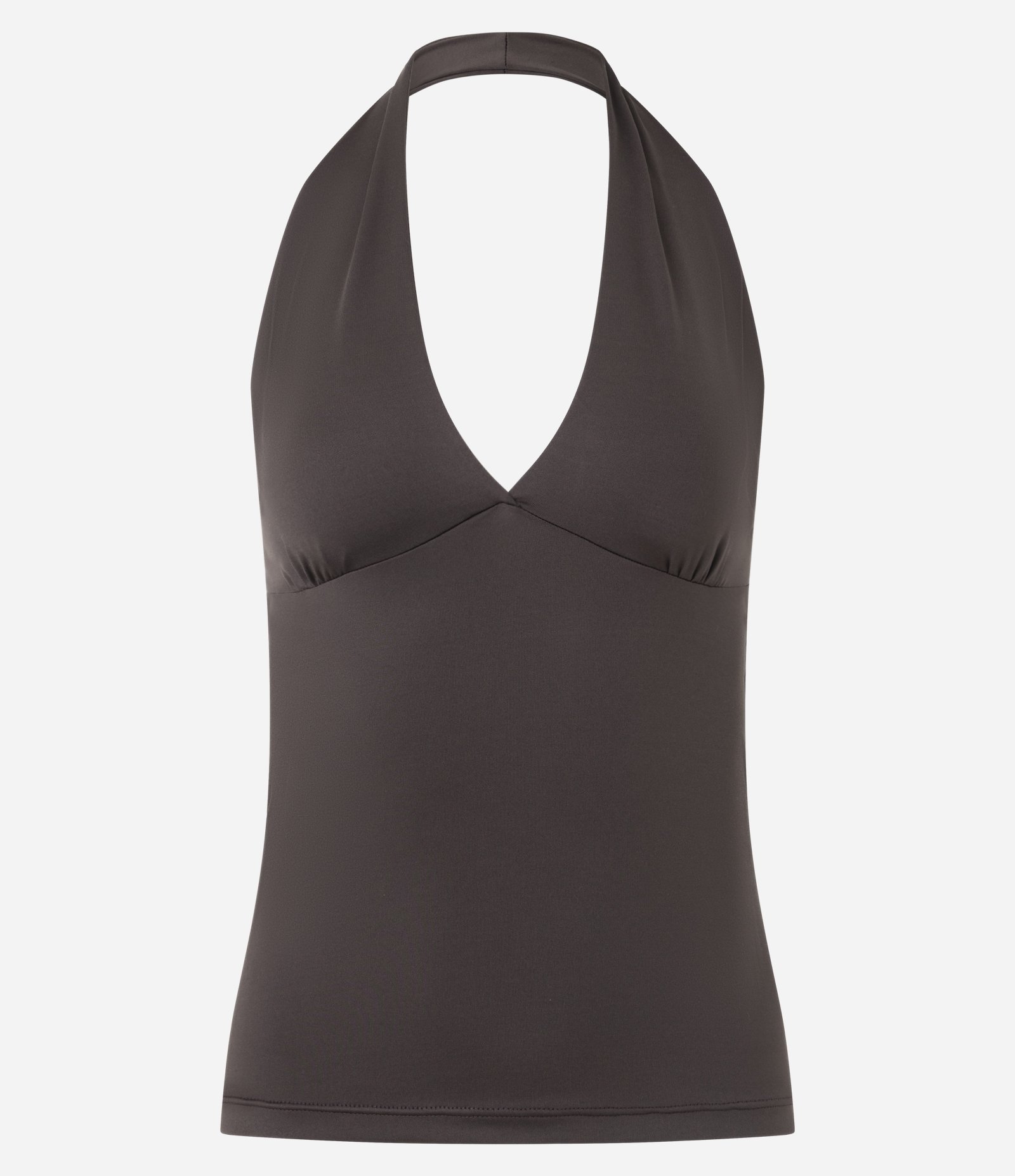 Blusa Frente Única em Microfibra Marrom 5