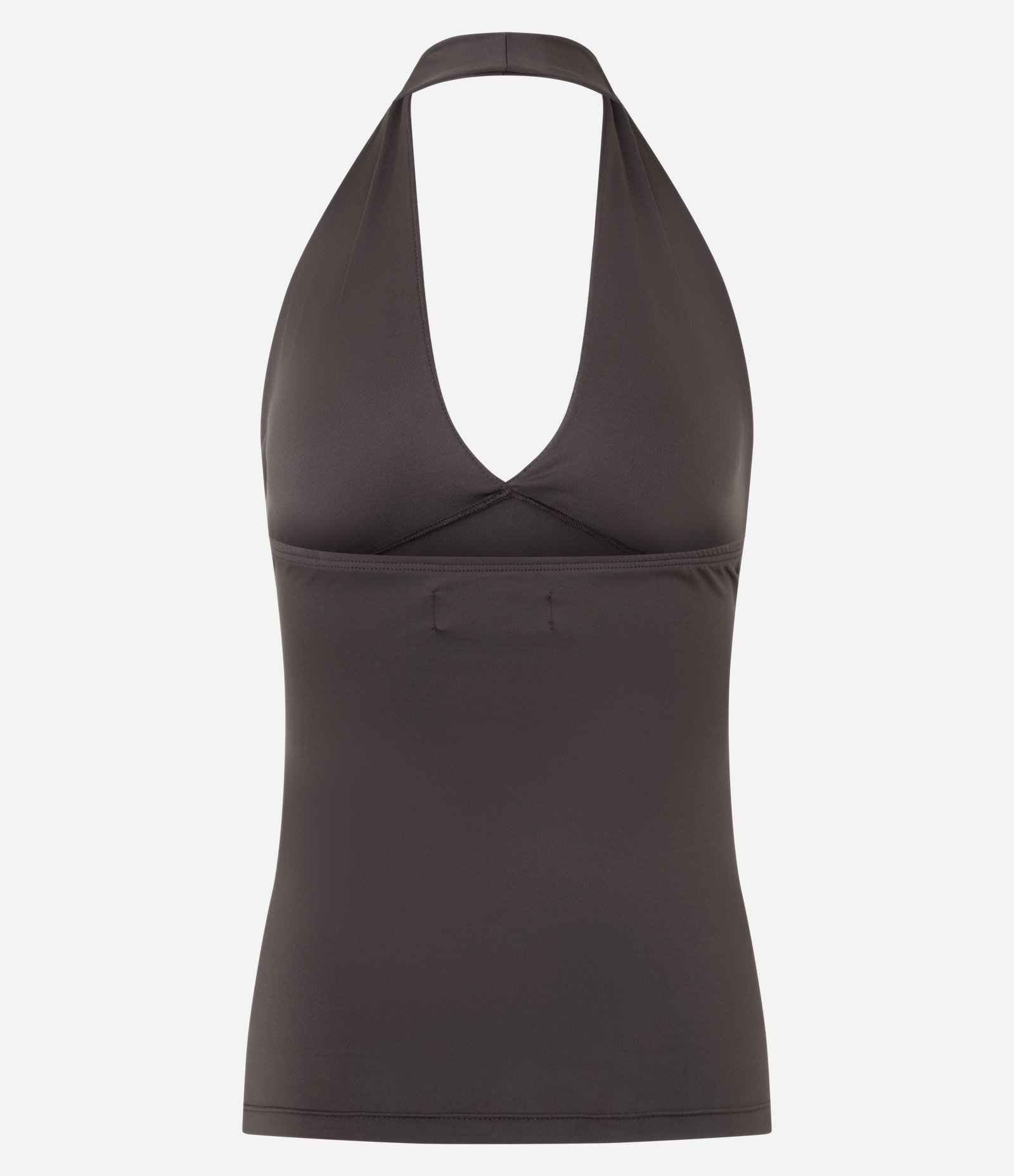 Blusa Frente Única em Microfibra Marrom 6