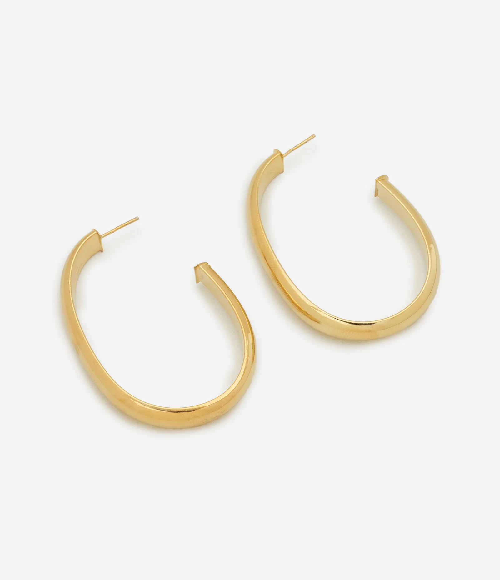 Brinco Argola Médio Metalizado Dourado 1