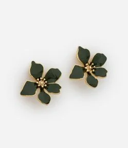 Brinco em Resina com Formato de Flor