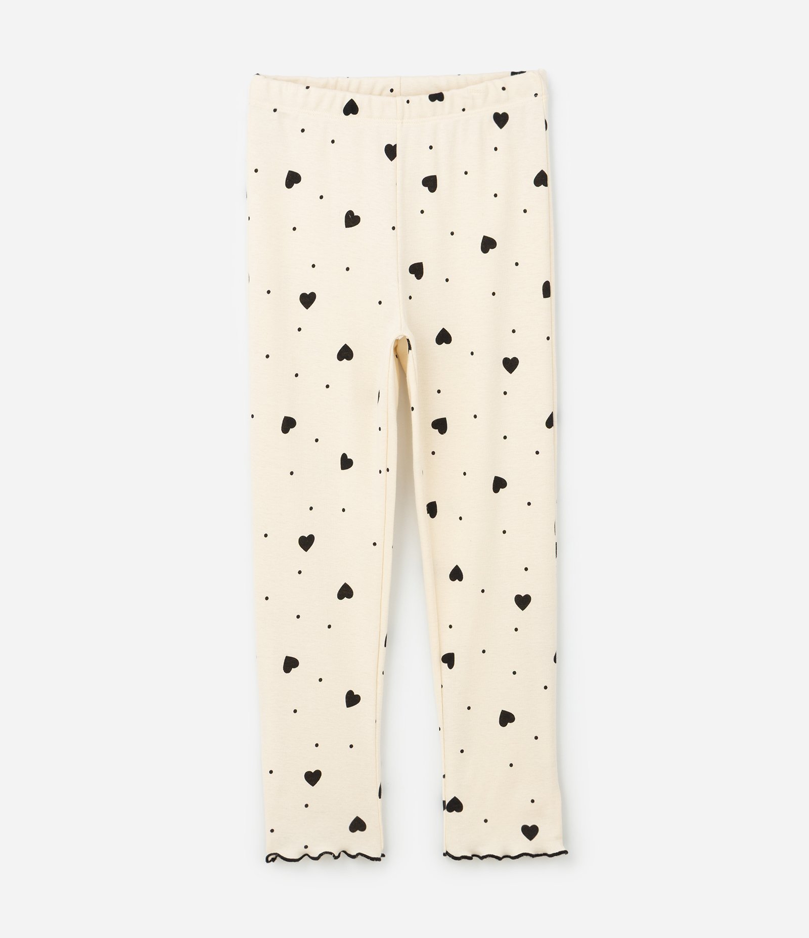 Pijama Infantil Longo com Estampa de Corações e Laços – Tam 2 a 14 Anos Off White 4