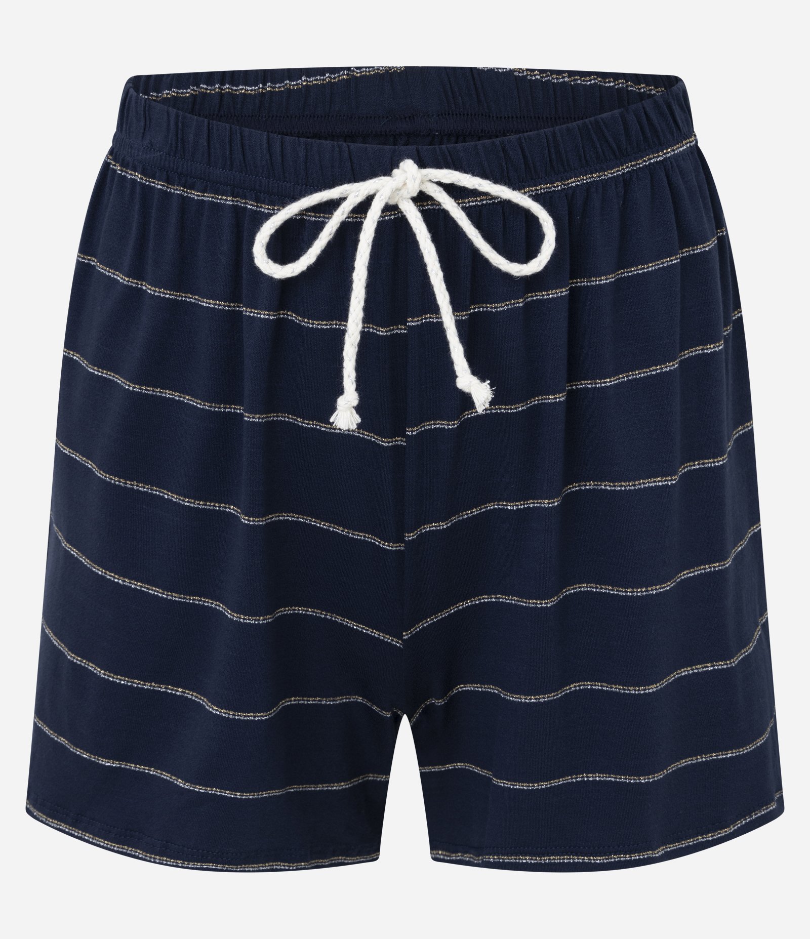 Pijama Curto em Viscolycra com Estampa de Listras Azul 4