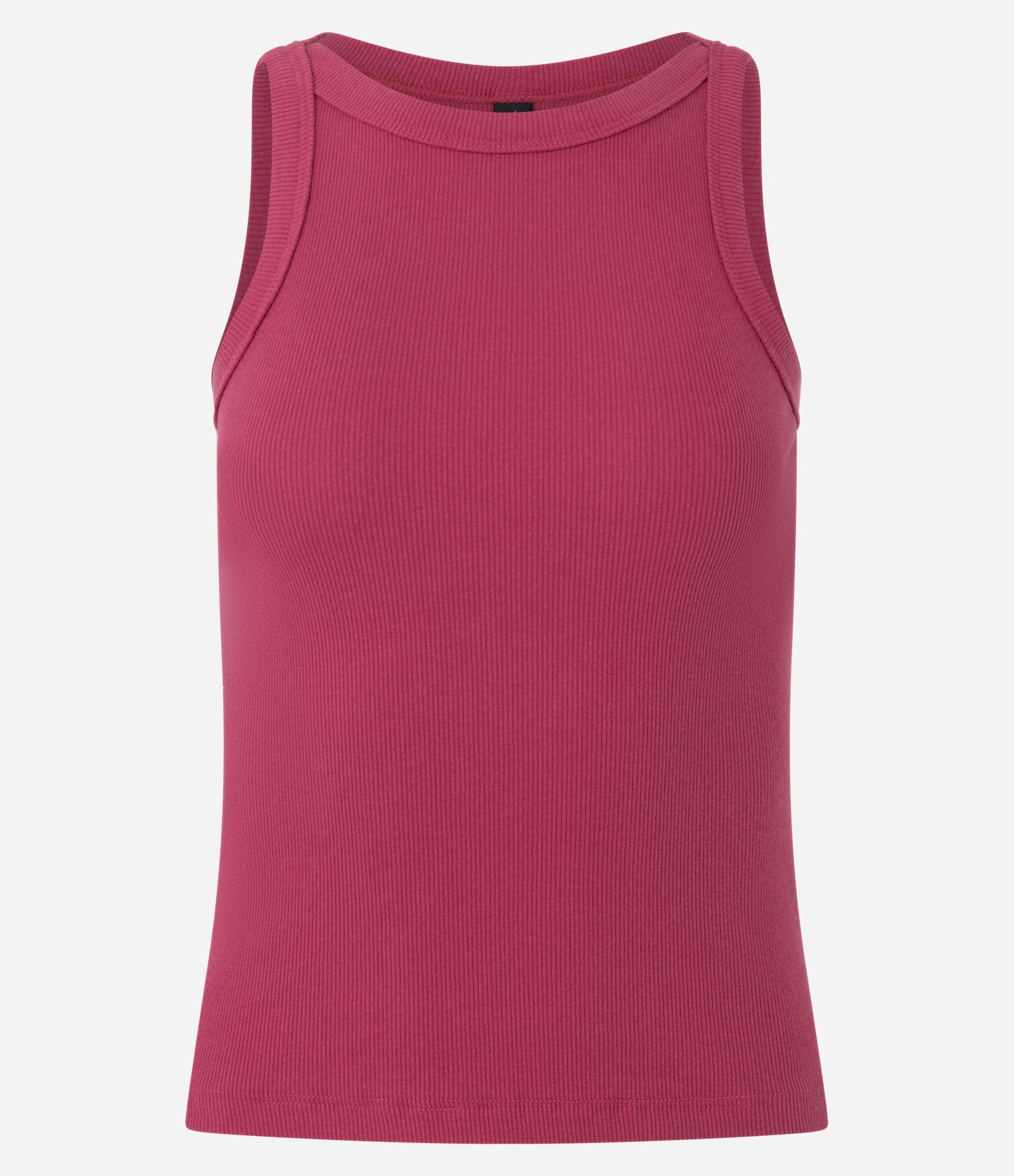 Blusa Regata Canelada em Ribana de Algodão Vermelho 5