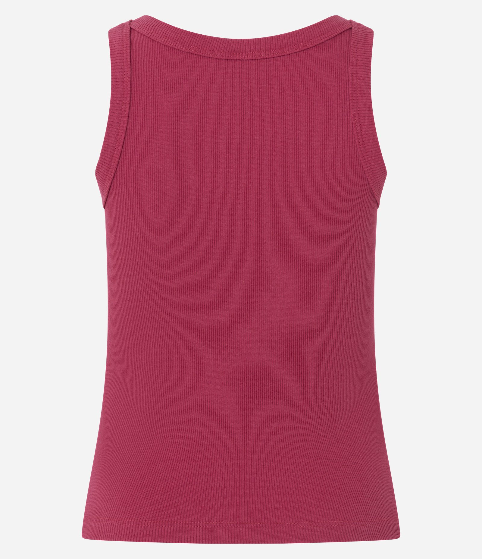 Blusa Regata Canelada em Ribana de Algodão Vermelho 7
