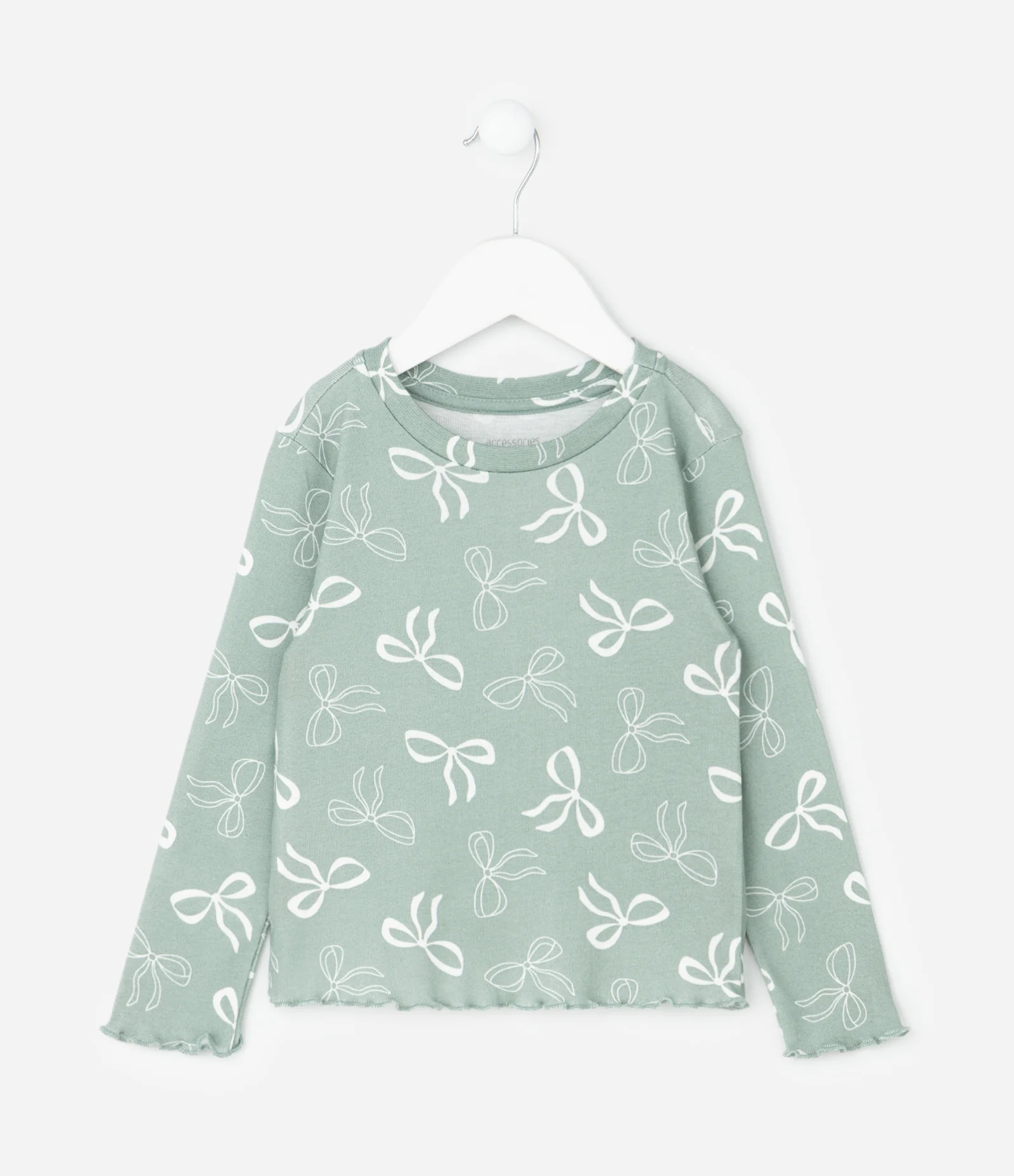 Pijama Infantil Blusa e Calça com Estampa de Laços – Tam 2 a 8 Anos Verde Claro 2