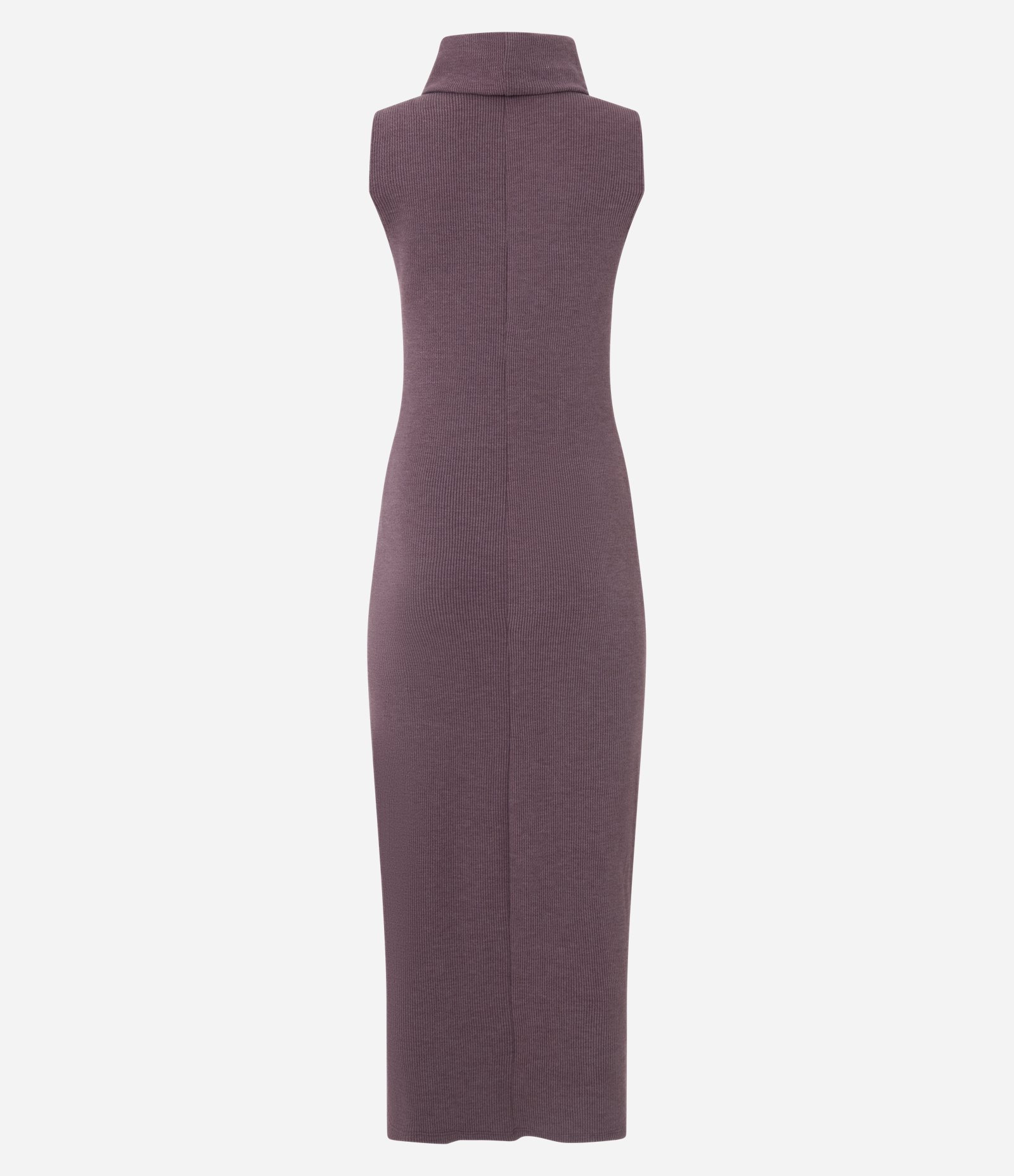 Vestido Long Midi em Anaruga com Gola Alta Roxo 3