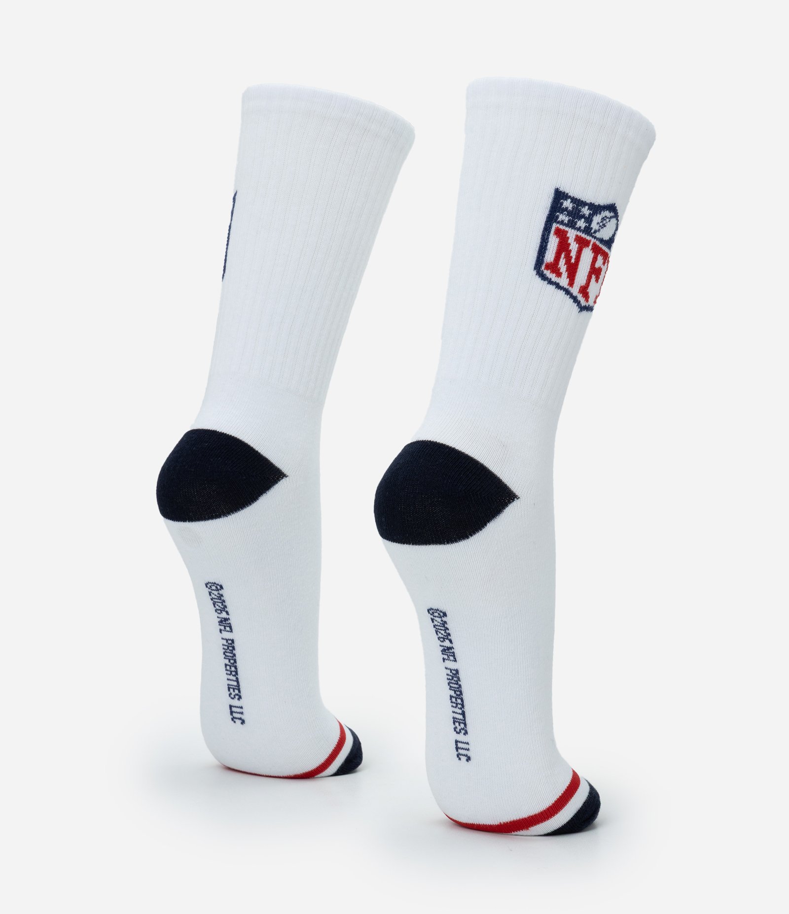 Meia Cano Longo Individual Algodao Personagem Licenciado NFL Escudo Branco 3