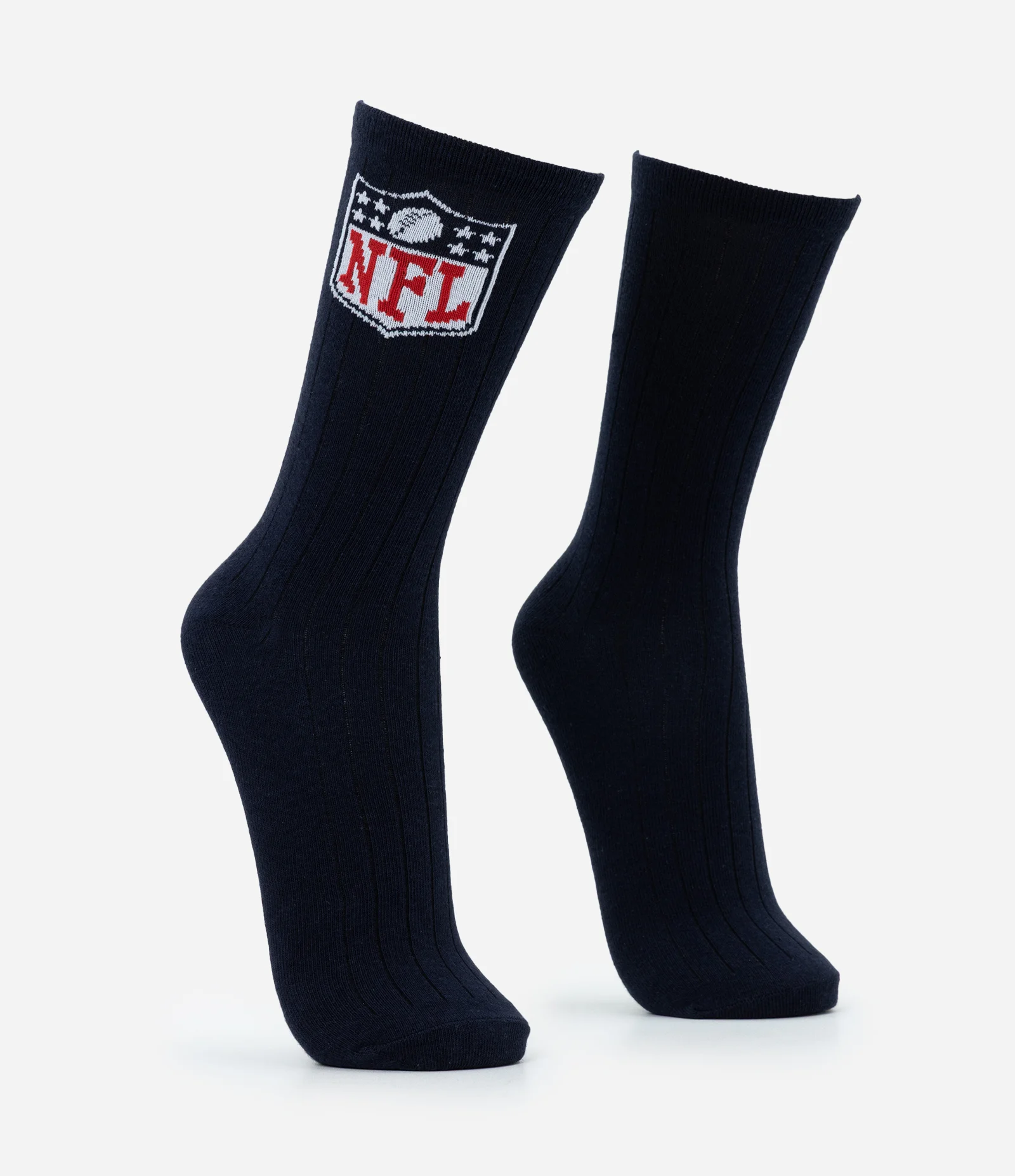 Meia Cano Longo Individual Algodao Personagem Licenciado NFL Escudo Listra Surton Preto 2