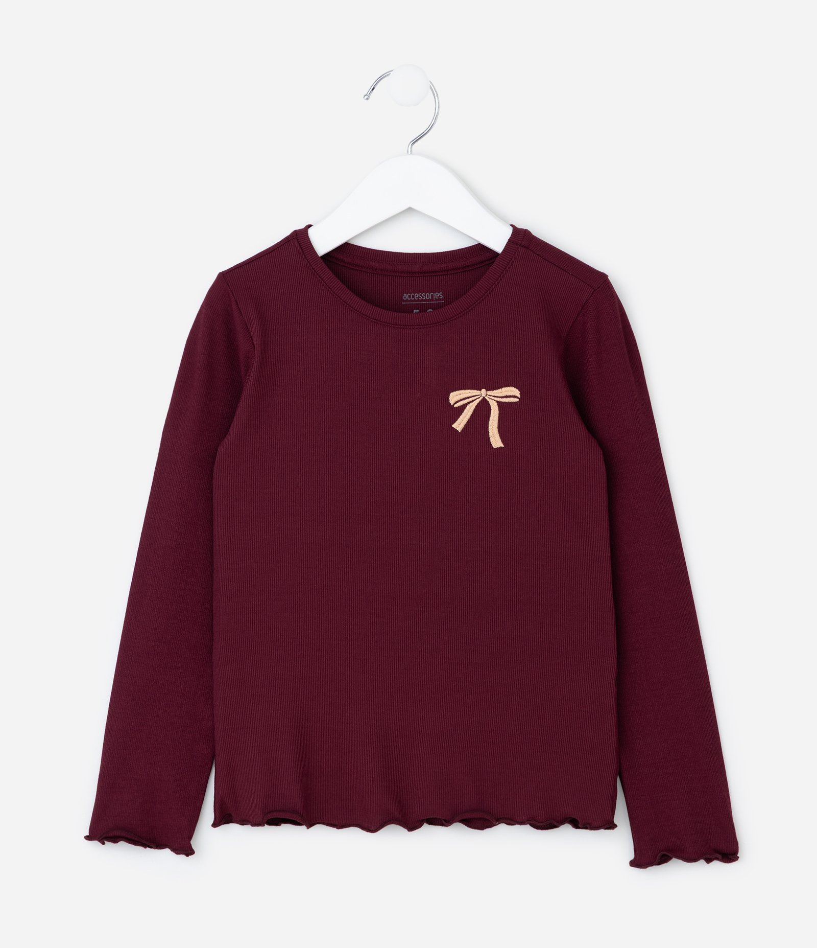 Pijama Infantil Blusa Manga Longa e Calça Xadrez – Tam 2 a 14 Anos Vinho/Bege 2