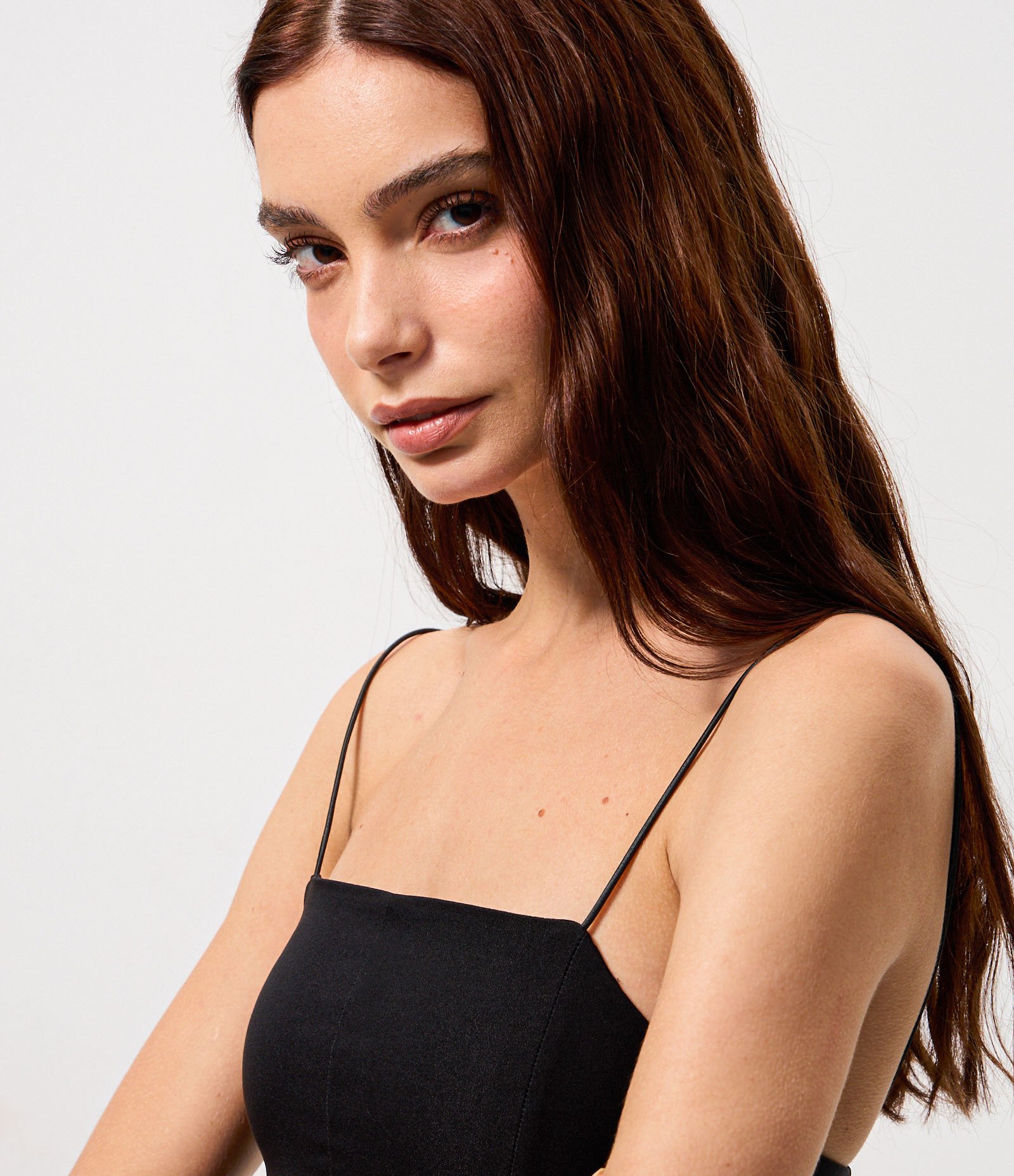 Blusa Peplum de Alcinha em Bengaline Preto 3