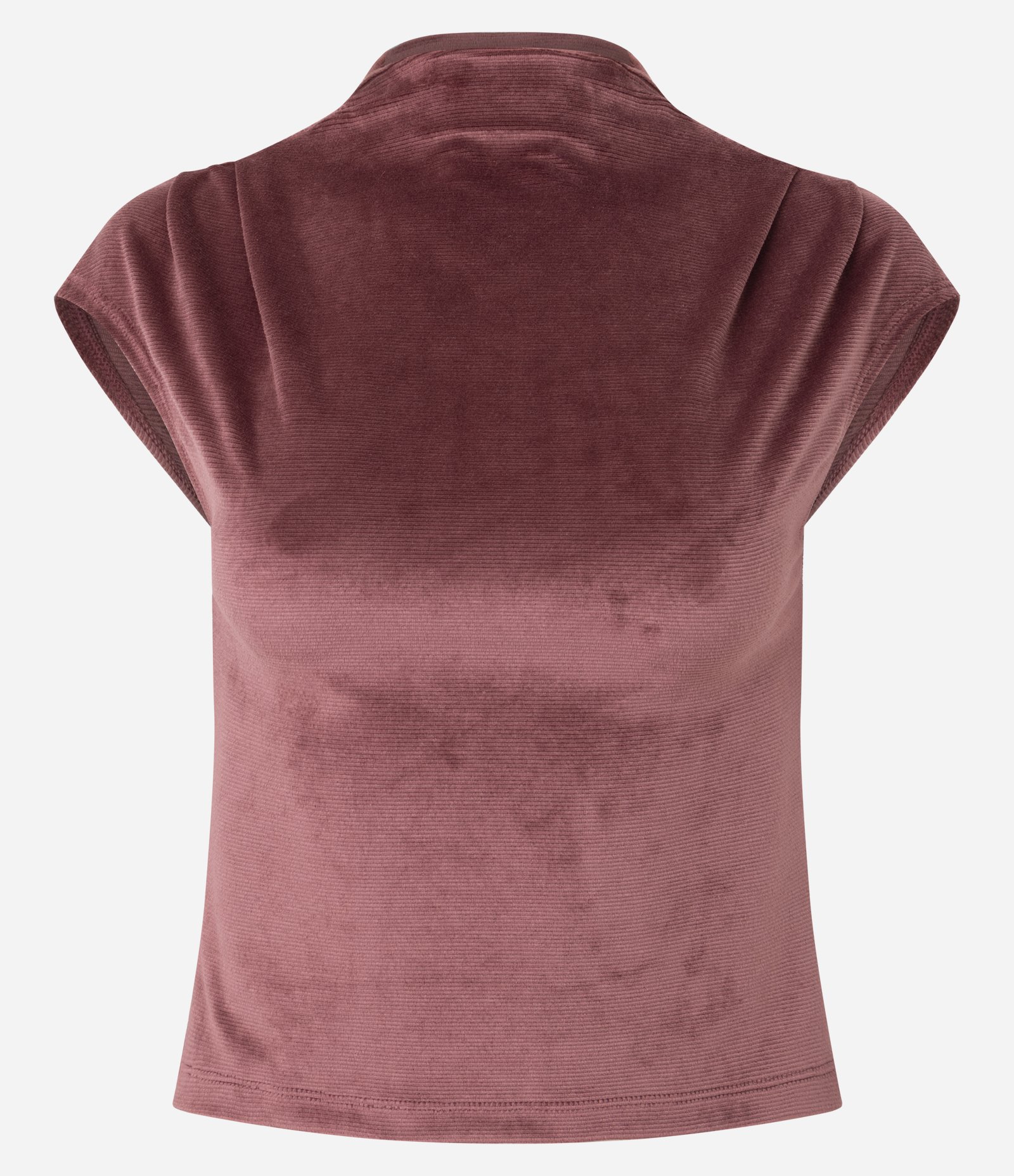 Blusa Ombro Caído em Veludo com Golinha Alta Vermelho 1