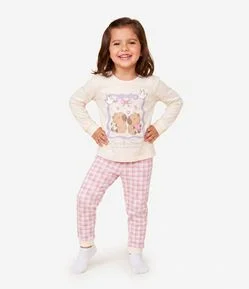Pijama Infantil com Estampa Capivaras – Tam 2 a 6 Anos