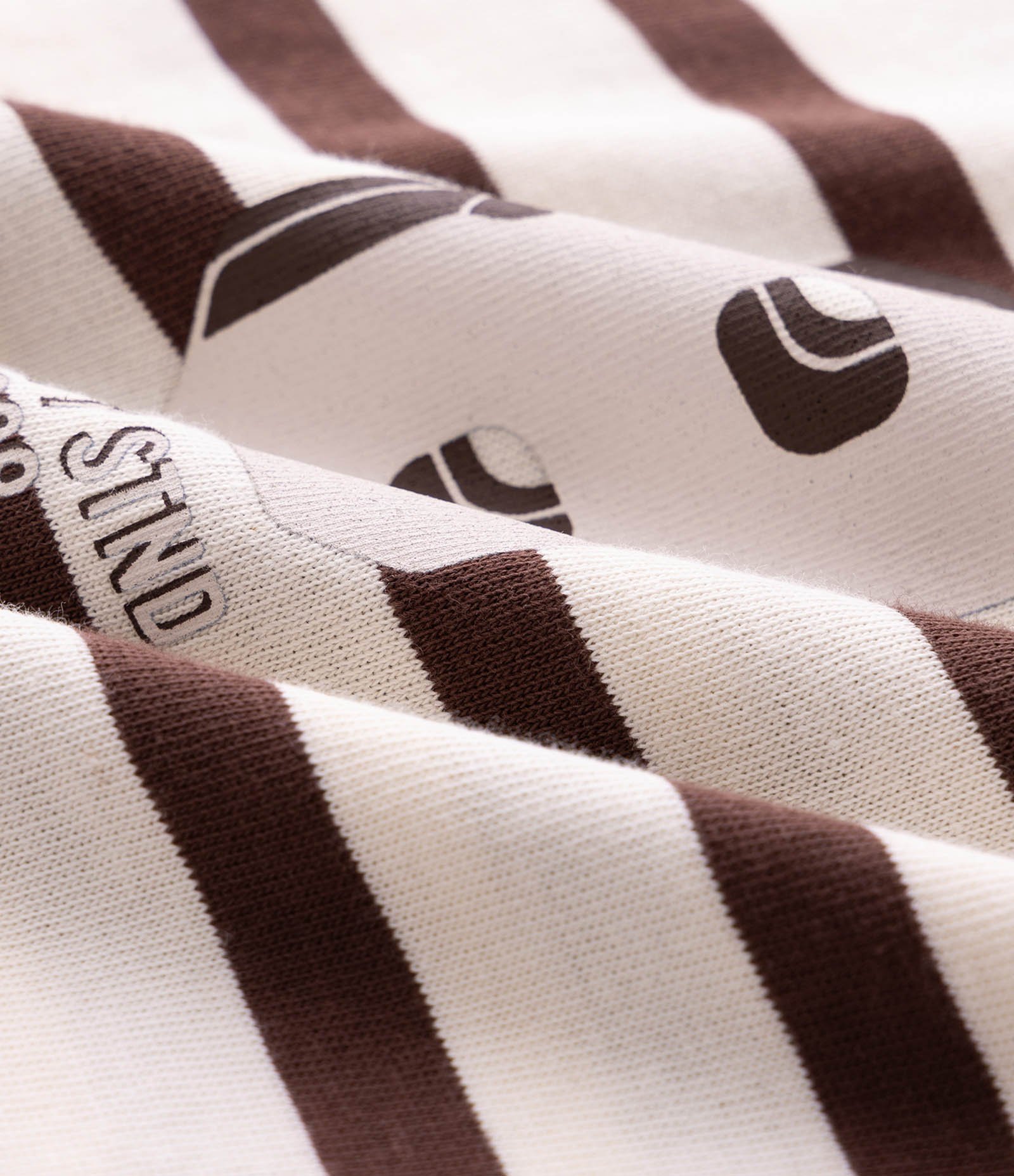 Camiseta Boxy Listrada com Gola Polo e Número 8 Branco 7