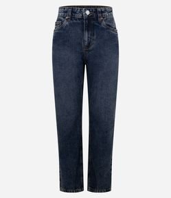 Calça Reta em Jeans com Cintura Média