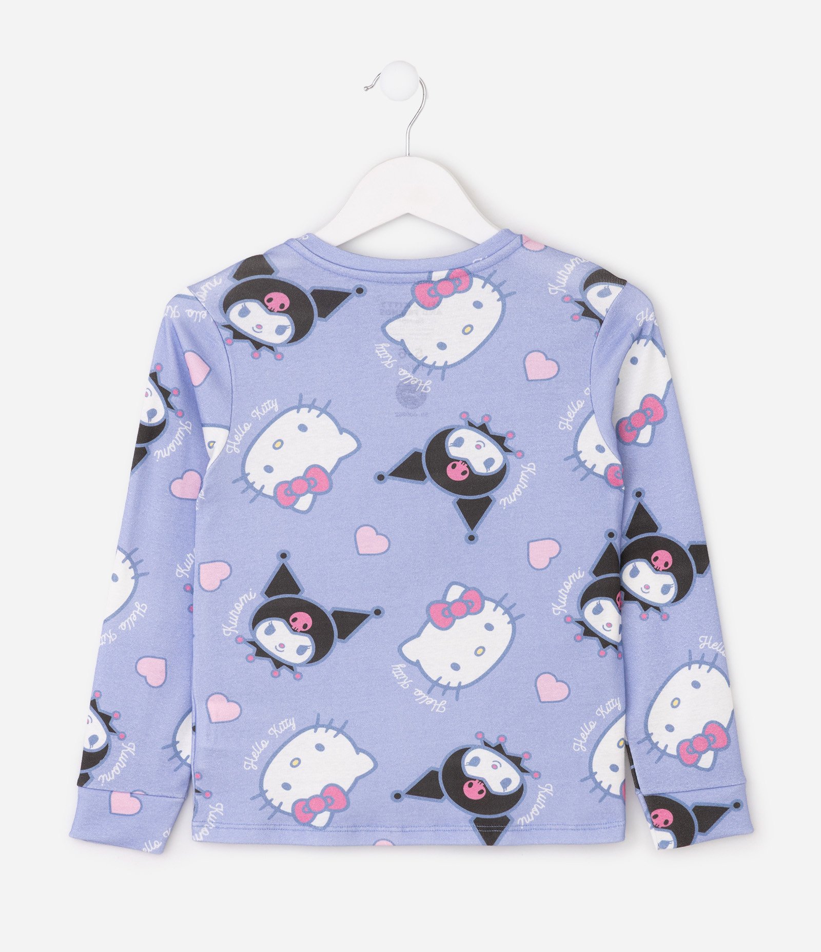 Pijama Longo Hello Kitty e Amigas - Tam 5 aos 14 Anos Azul 4