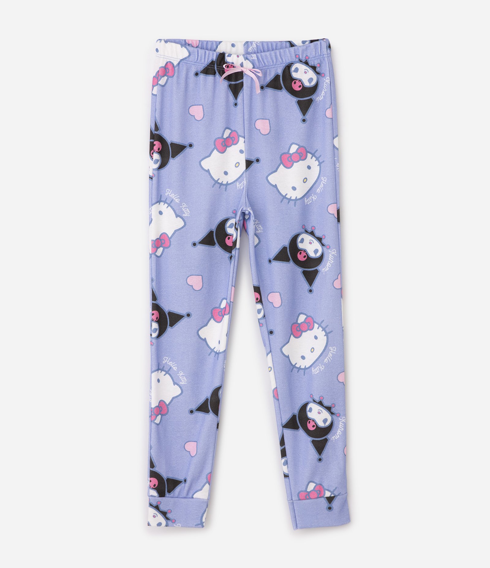 Pijama Longo Hello Kitty e Amigas - Tam 5 aos 14 Anos Azul 5