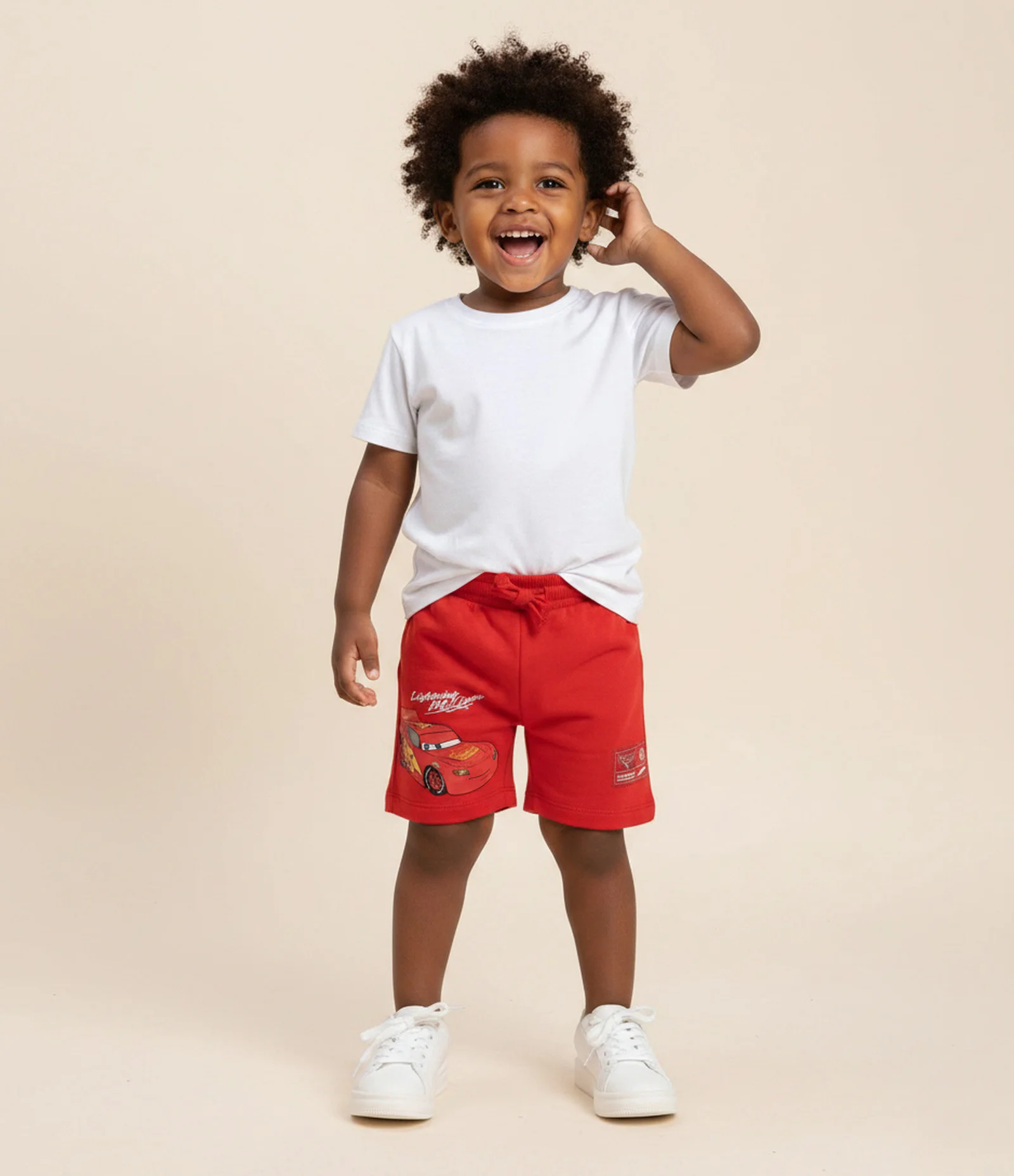 Bermuda Infantil Estampa Relâmpago McQueen – Tam 2 a 6 Anos Vermelho 1