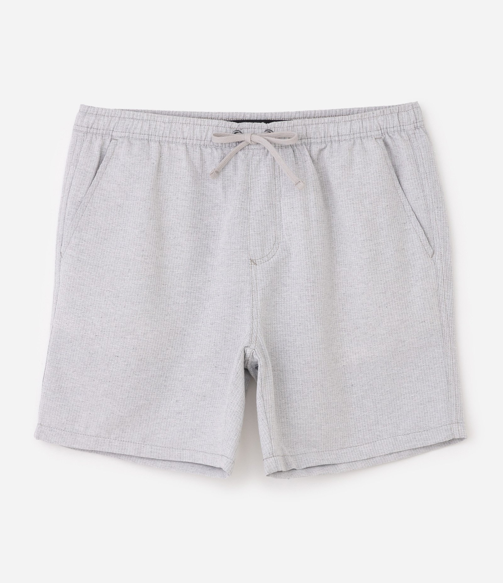 Bermuda Texturizada com Cós Elástico e Bolso Faca Cinza 1