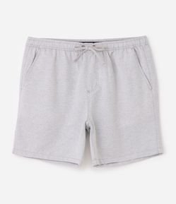 Bermuda Texturizada com Cós Elástico e Bolso Faca