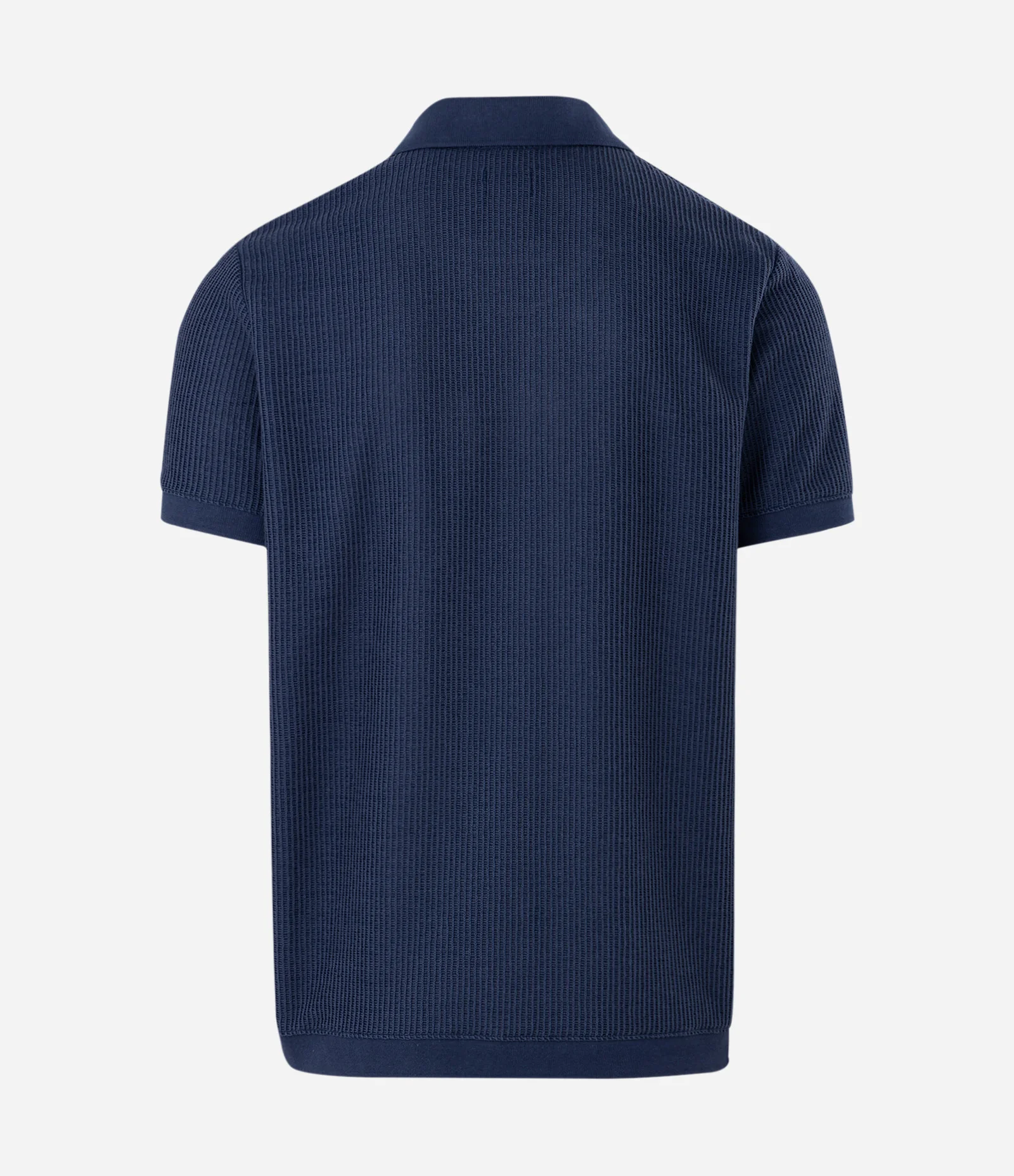 Camisa Polo Regular em Algodão com Textura Azul 2