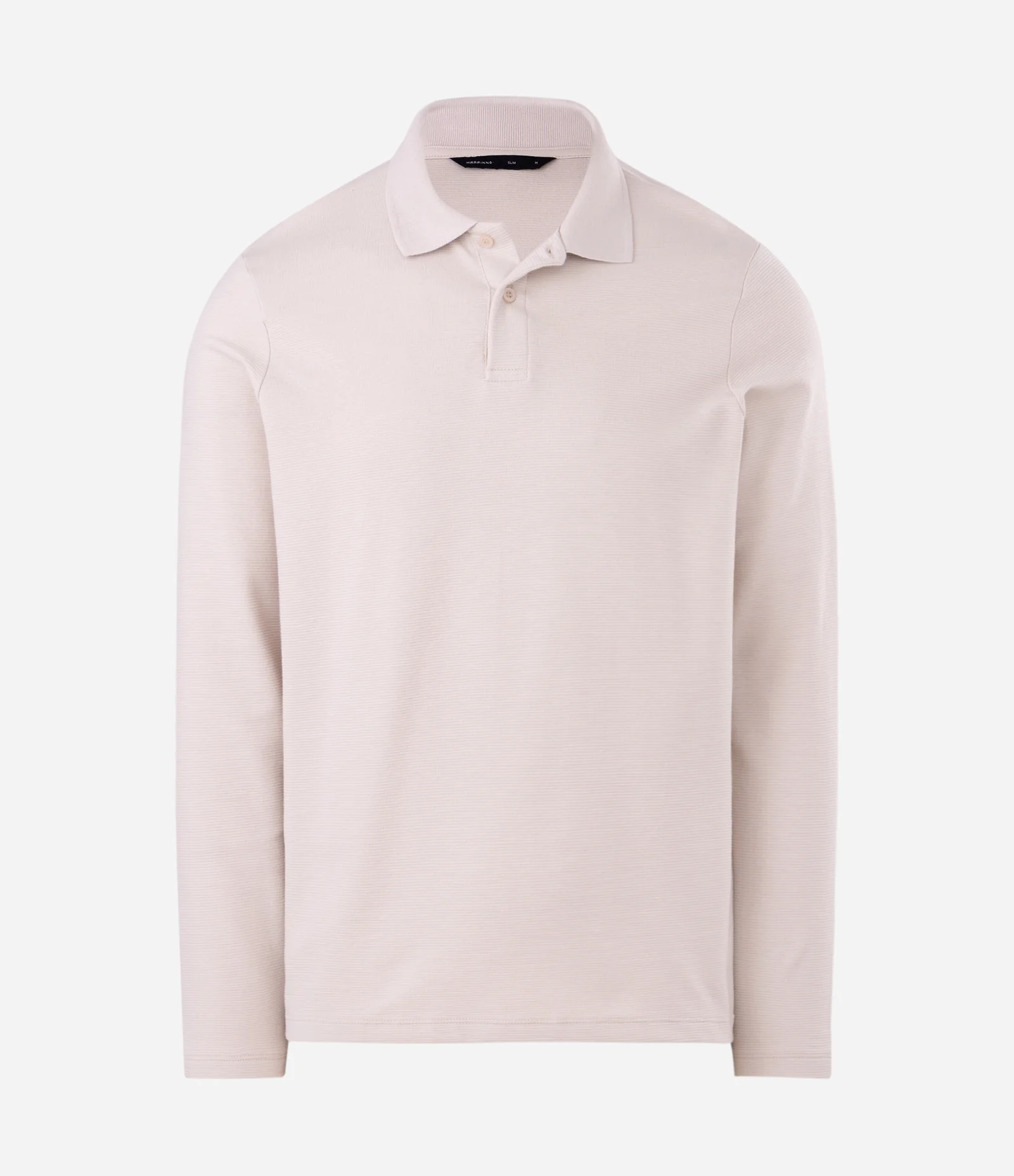 Camiseta Manga Longa Polo Texturizada Ottoman Bege 1