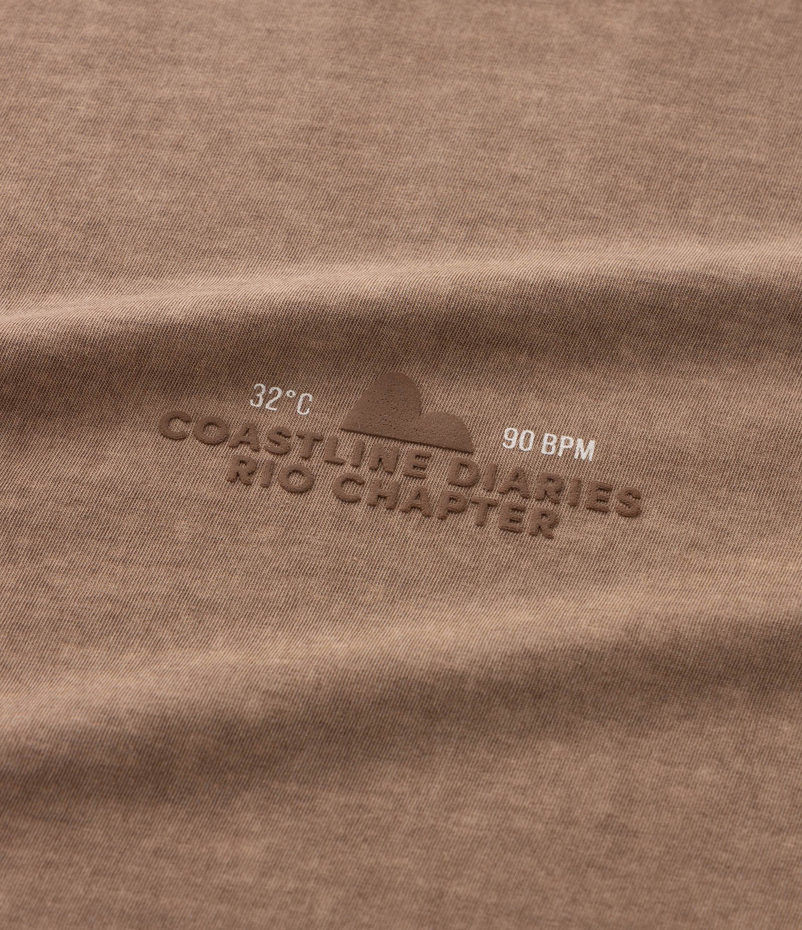 Camiseta Comfort Manga Curta em Algodão com Lettering State of Mind Marrom 8