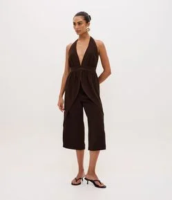 Bermuda Reta Alfaiatada com Cintura Baixa