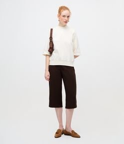 Bermuda Reta Alfaiatada com Cintura Baixa