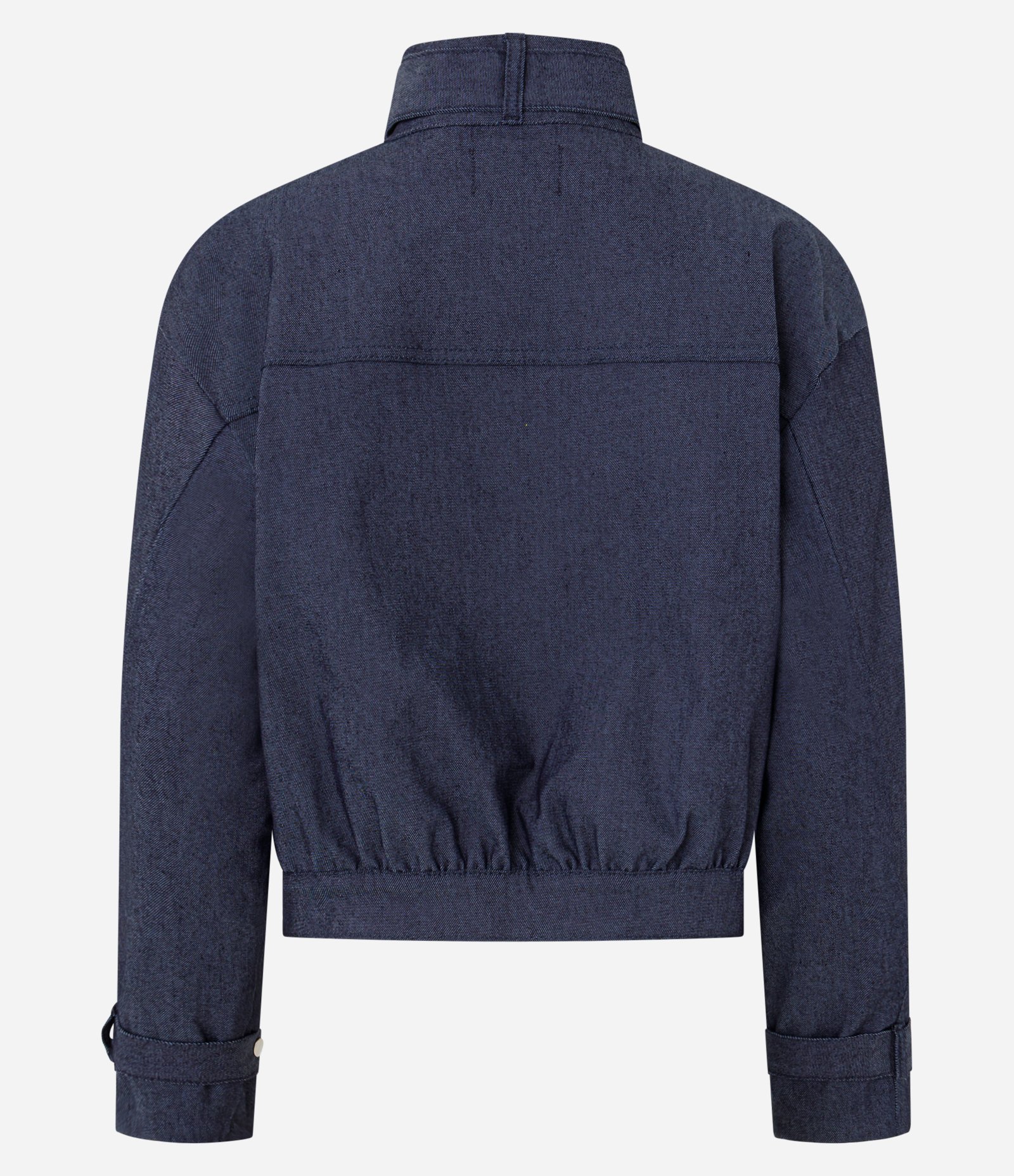 Jaqueta Bomber em Jeans com Bolsos Azul 7