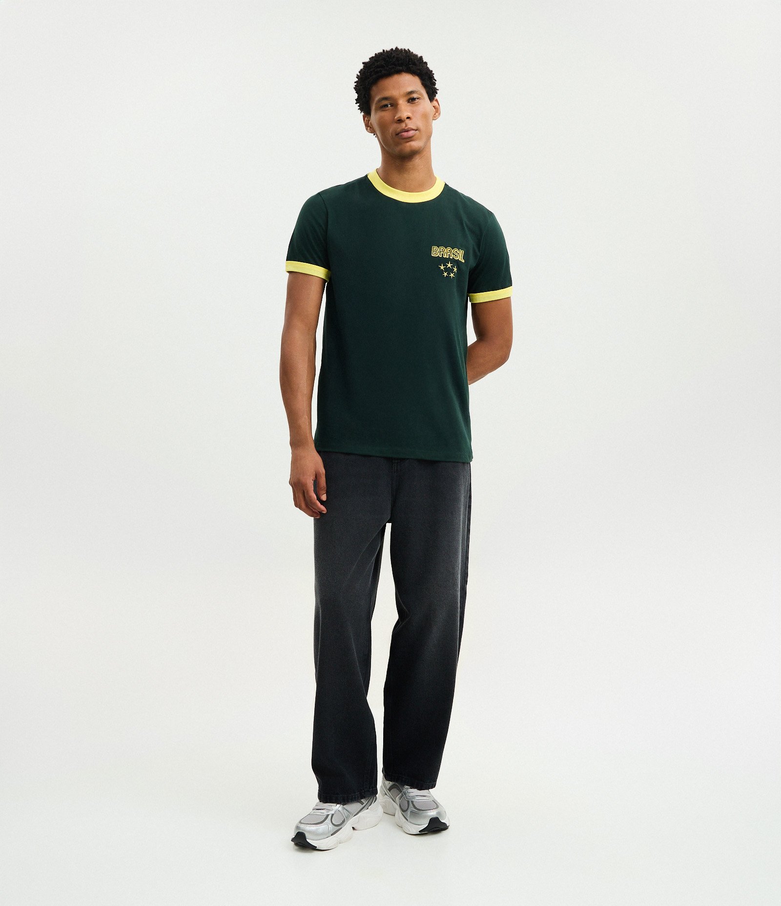Camiseta Bordado Brasil Verde 2