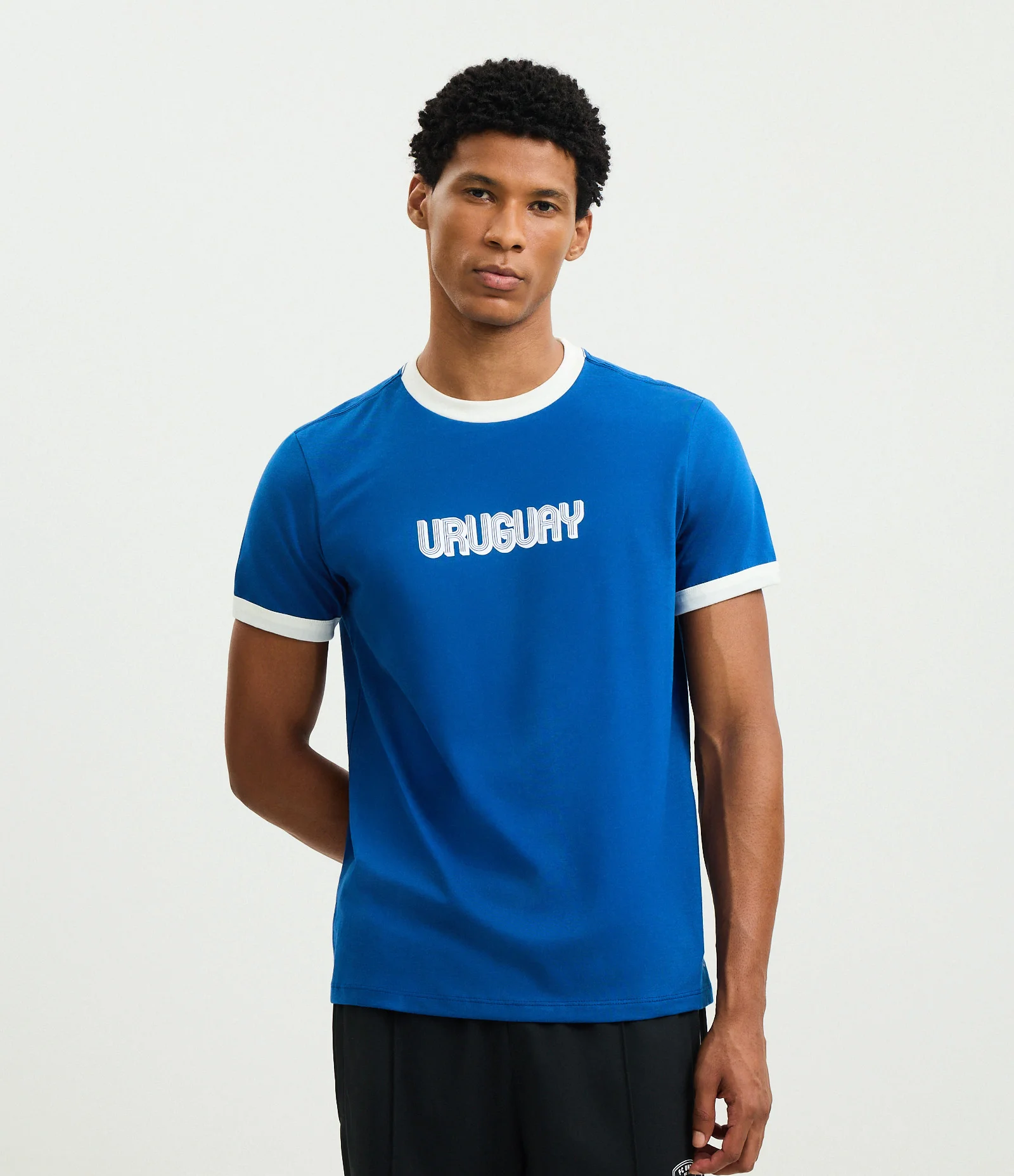 Camiseta Bordado Uruguay Azul 1