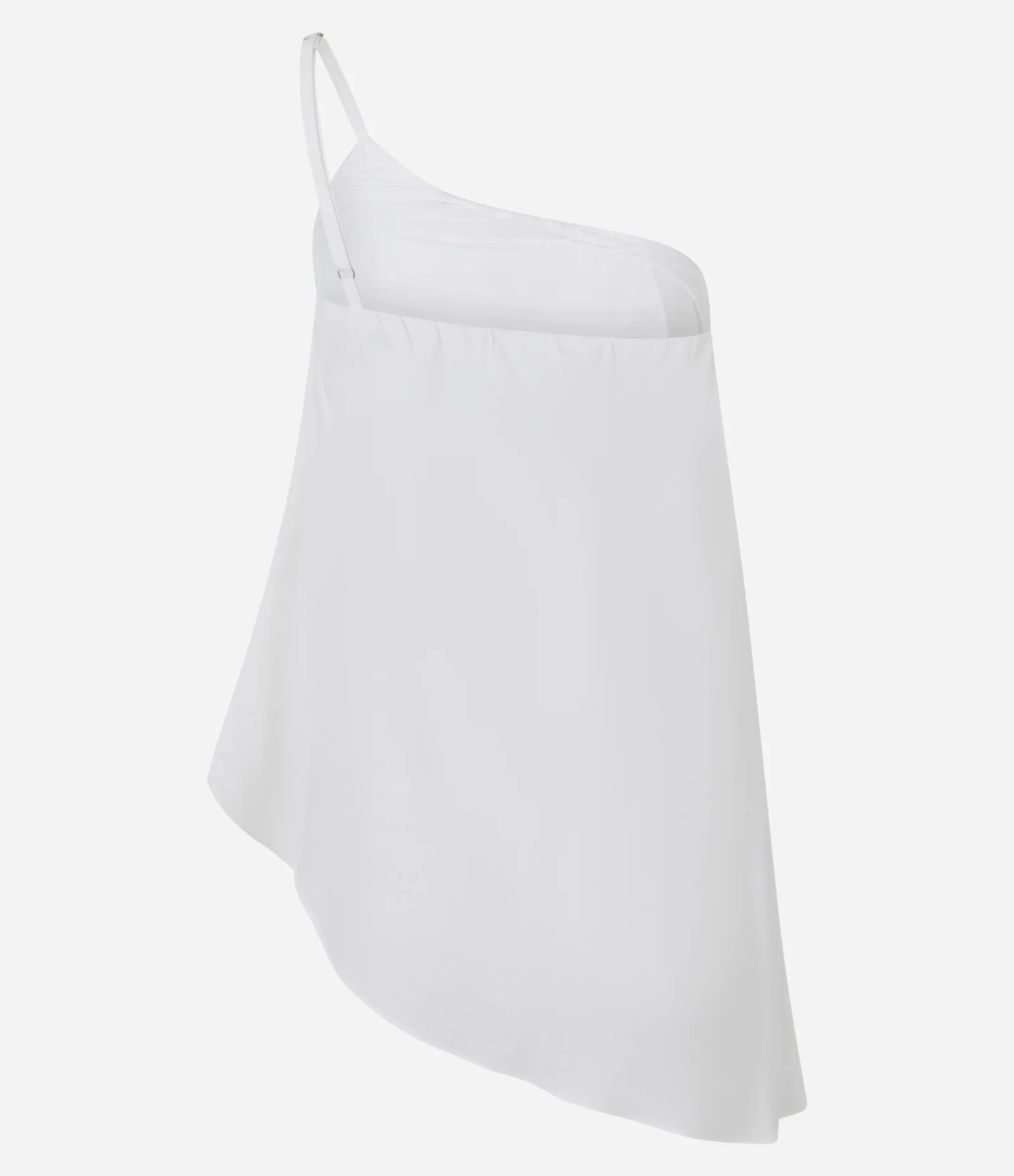 Blusa Assimétrica Ombro Único em Viscose Branco 2