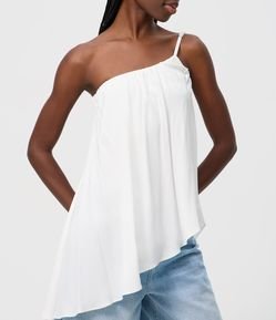Blusa Assimétrica Ombro Único em Viscose