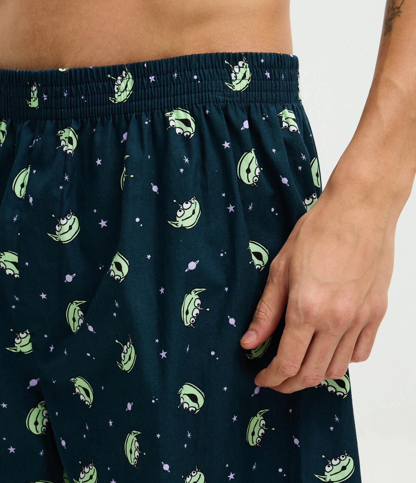 Cueca Samba Canção em Tricoline Estampa Aliens Toy Story Azul 3