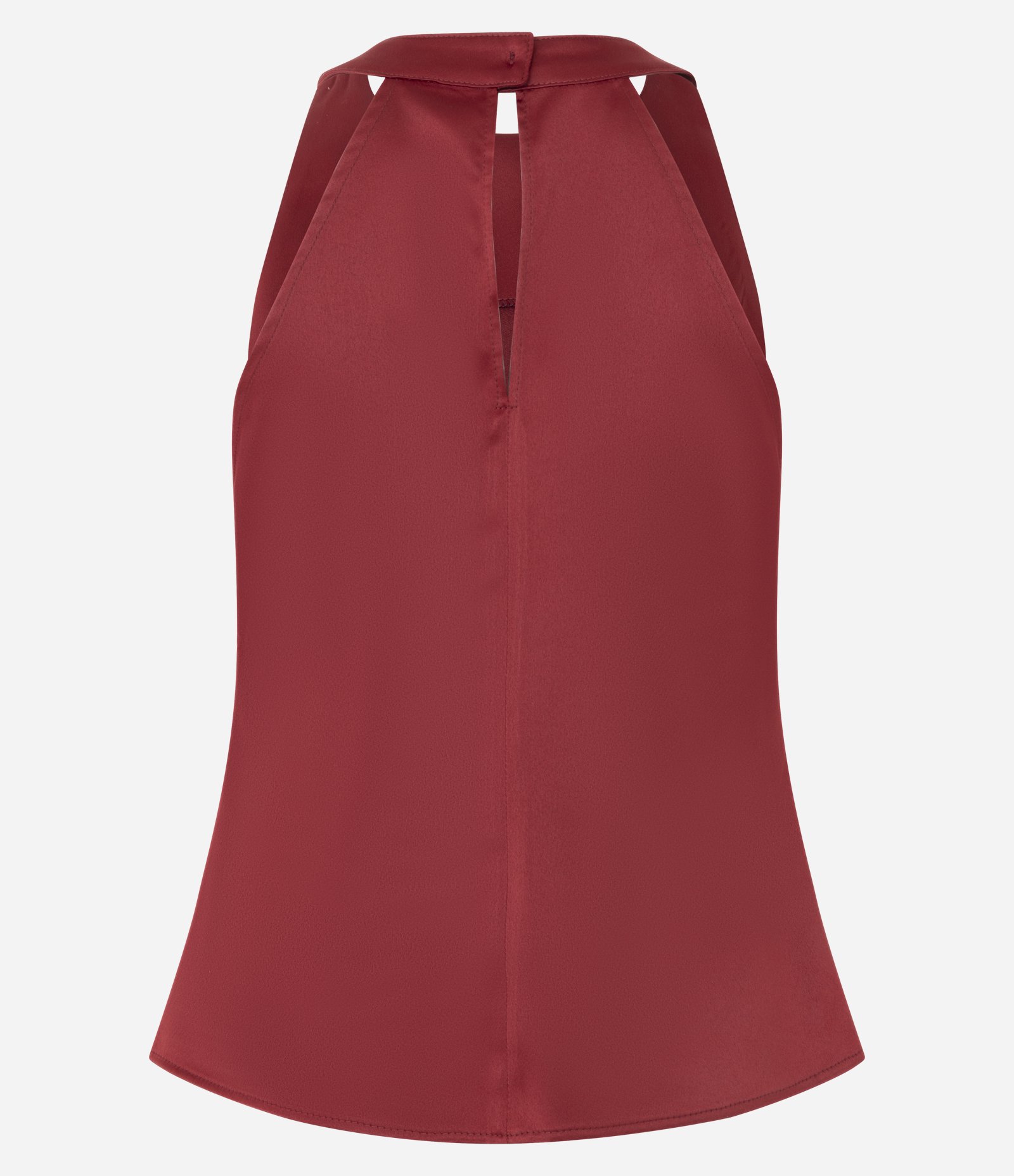 Blusa Acetinada com Decote Halter Vermelho 6