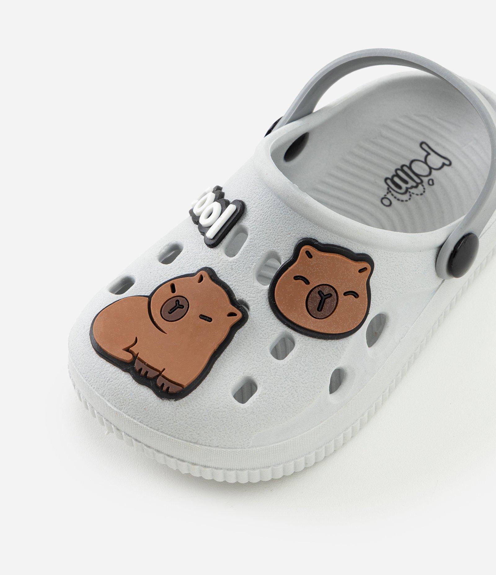Sandália Babuche Infantil com Patch Capivara – Tam 20 a 25 Cinza 5