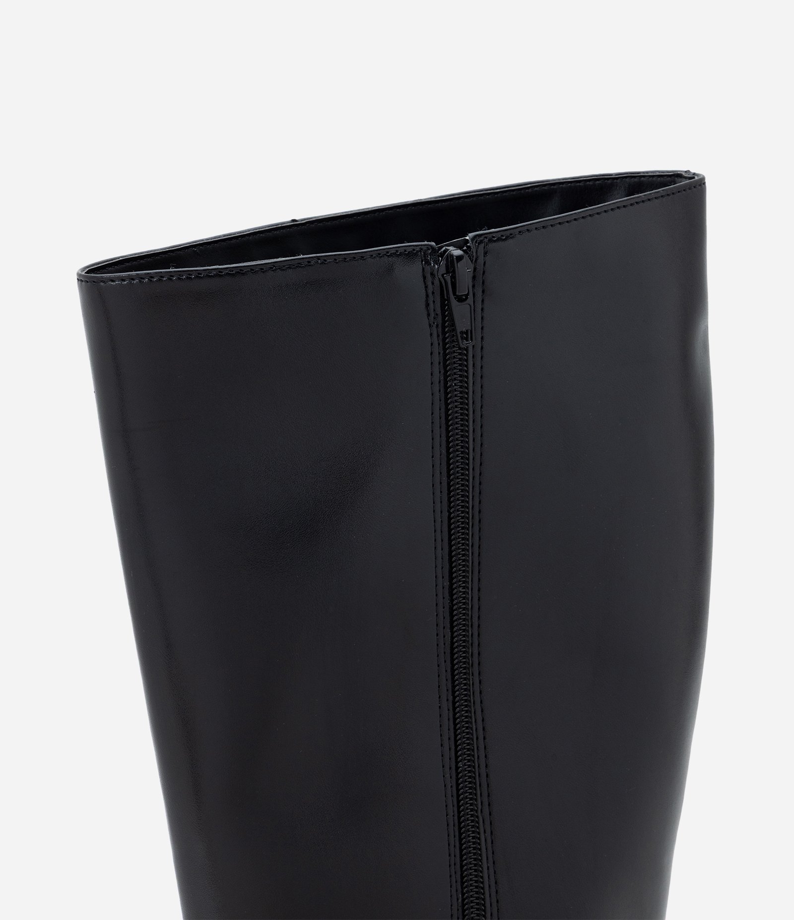 Bota Hípica em PU com Bico Quadrado Preto 5