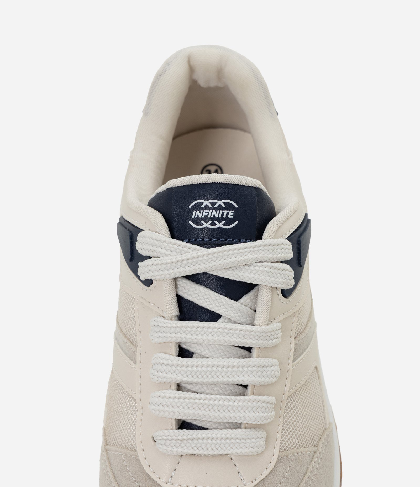 Tênis Infantil em PU com Recortes Contrastantes - Tam 28 a 35 Bege 4