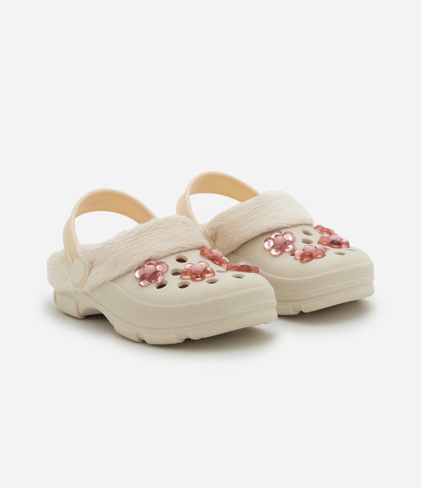 Sandália Infantil Babuche com Forro em Pelinhos – Tam 19 a 26 Off White 1