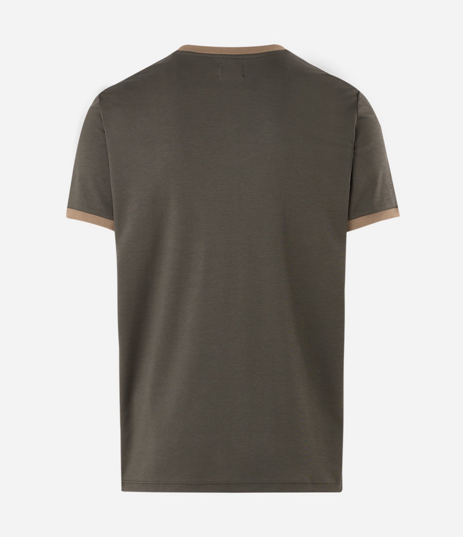 Camiseta Manga Curta com Gola Contrastante Verde 5