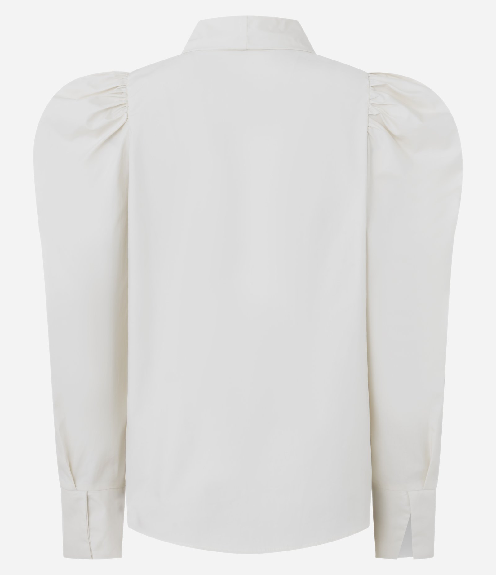 Blusa Oversized com Mangas Bufantes e Gola Laço Off White 3