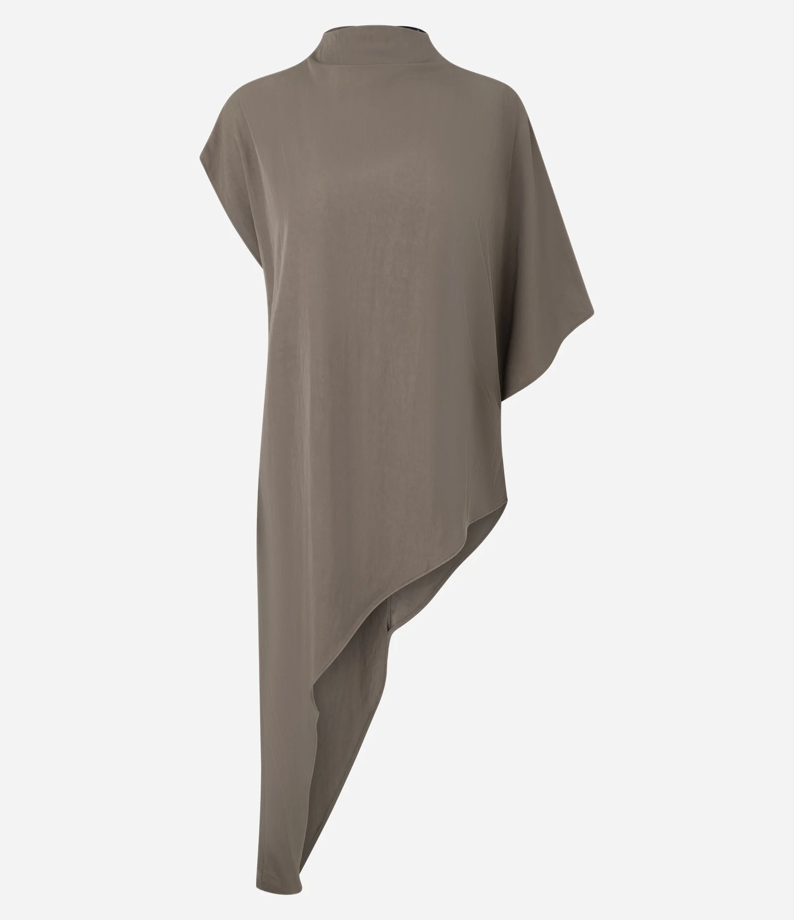 Blusa Manga Curta Assimétrica em Viscose Verde 1