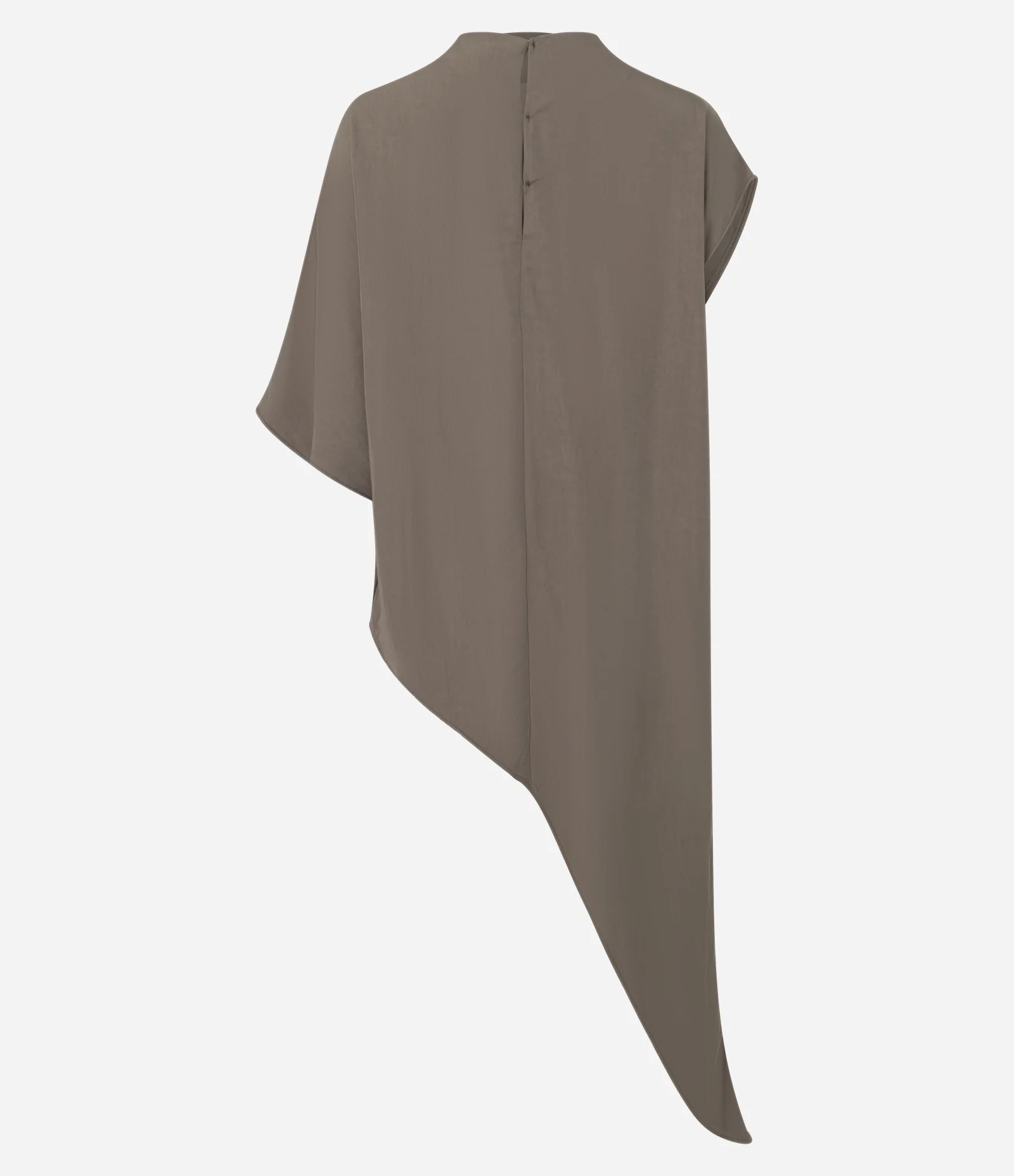 Blusa Manga Curta Assimétrica em Viscose Verde 2